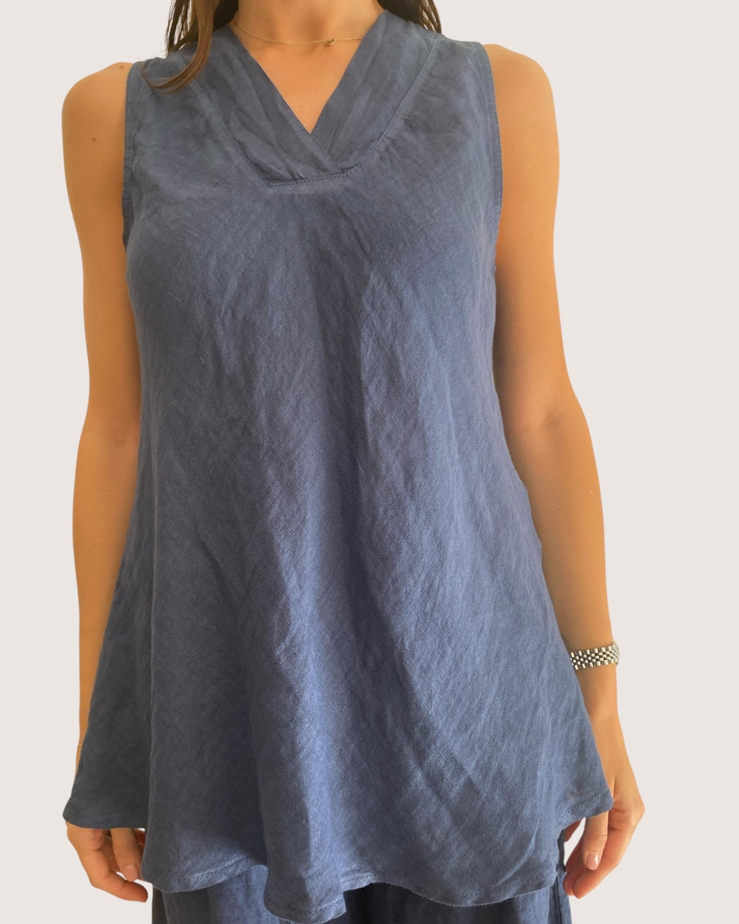 Top lino scollo V art. 6294 CHEAP&CHIC