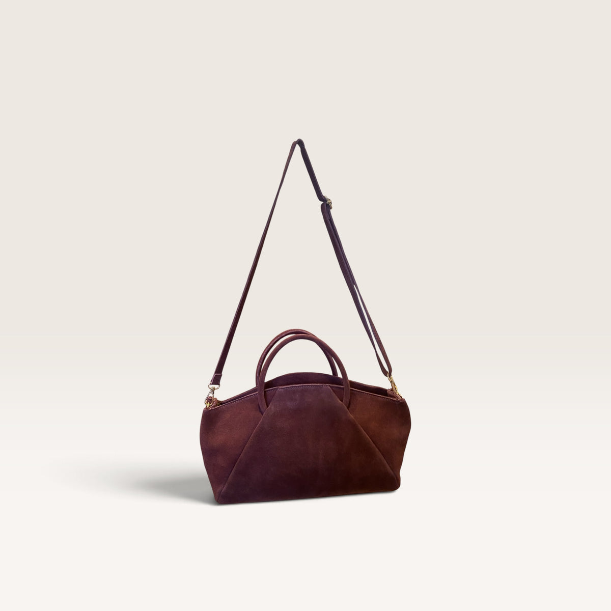 Bauletto in pelle scamosciata