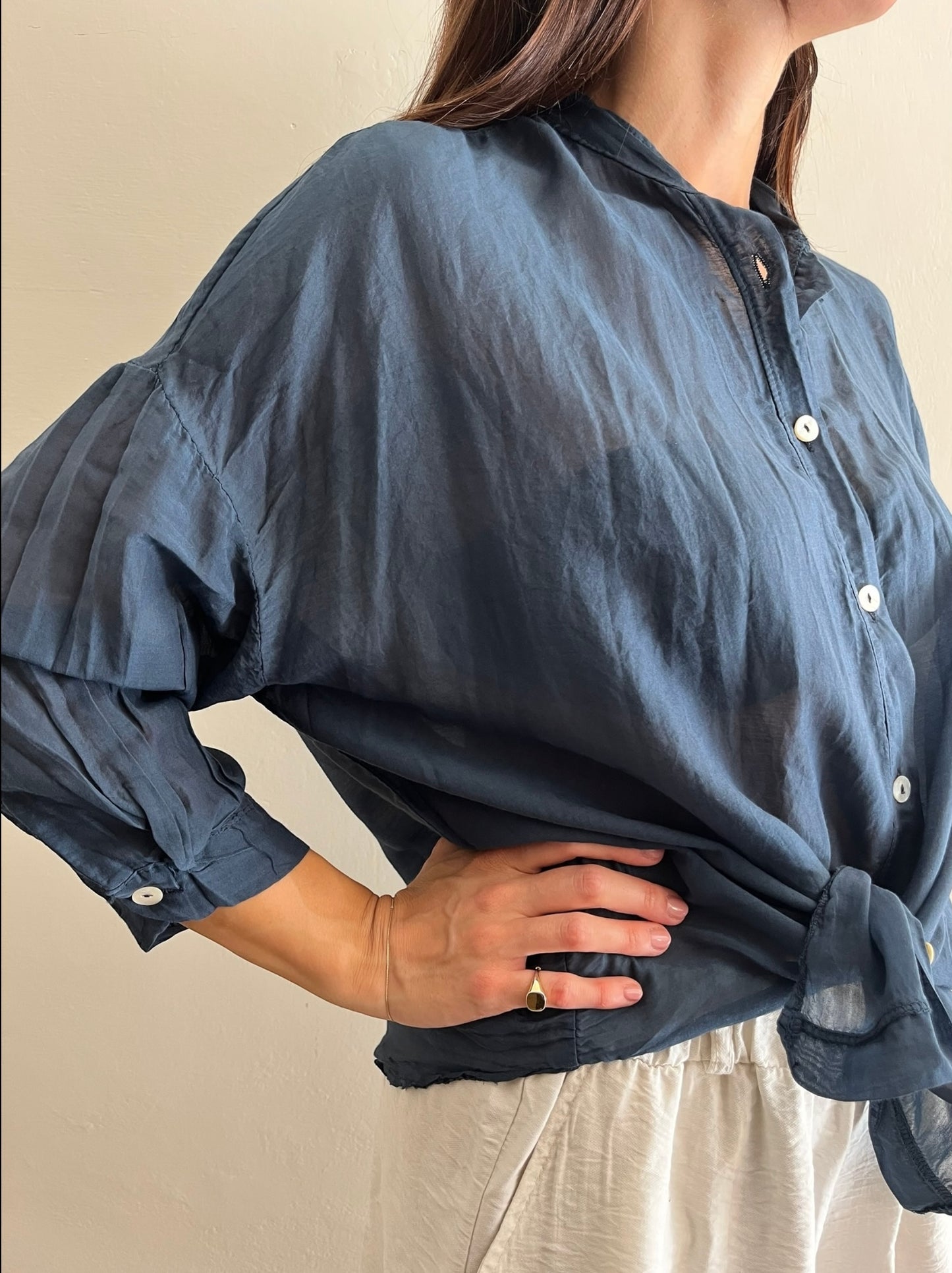 Camicia coreana in mussola art.BM164 CHEAP&CHIC