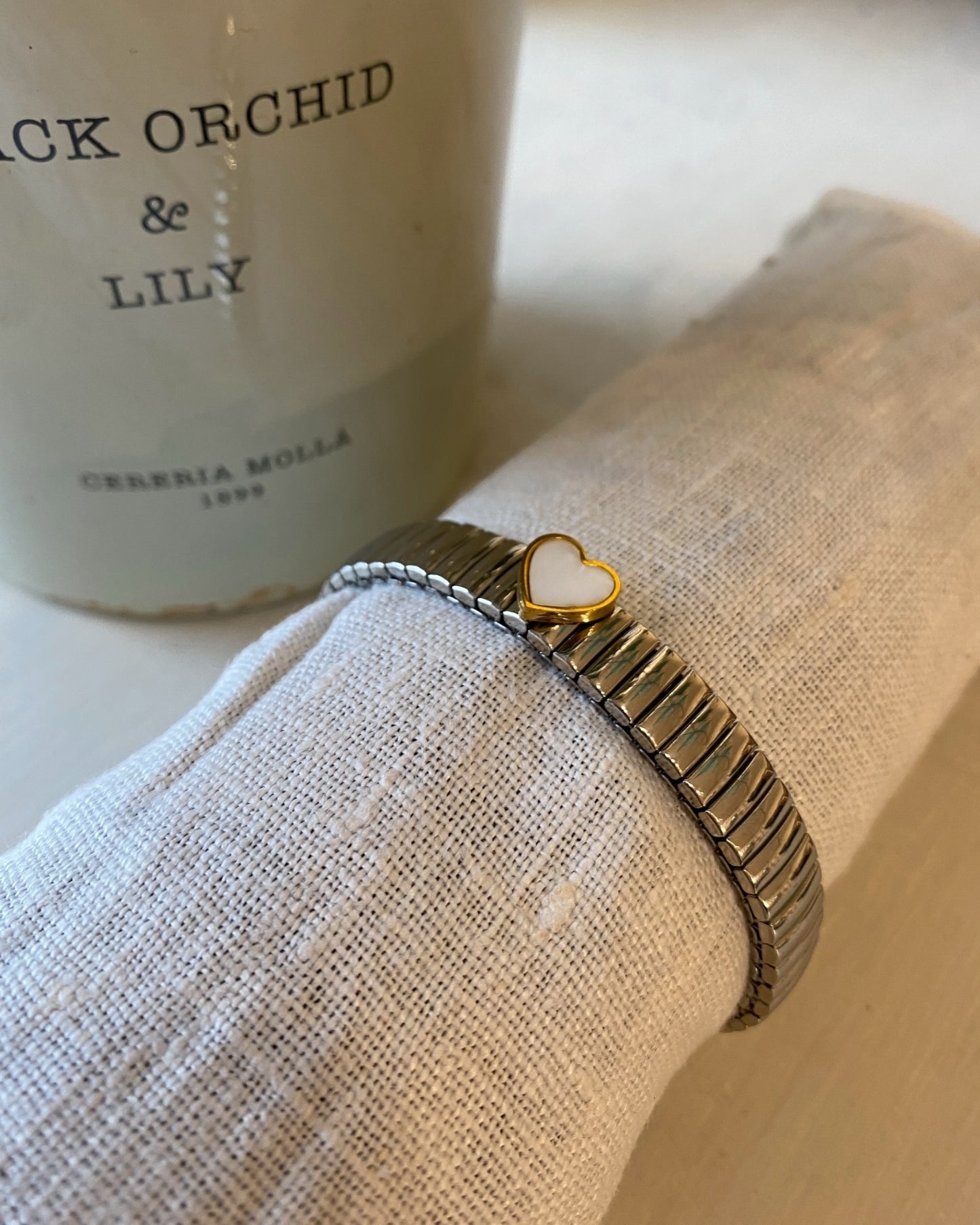 Bracciale elastico con cuore CLOEL