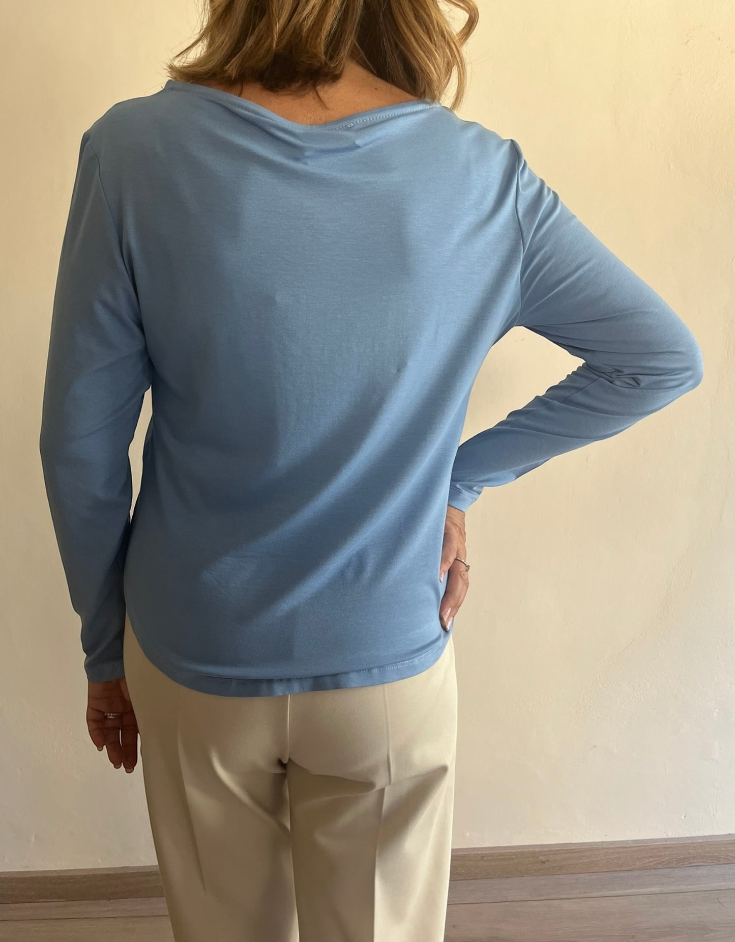 Blusa effetto raso con maniche e retro in jersey art. S7YGMINORI Sandro FERRONE