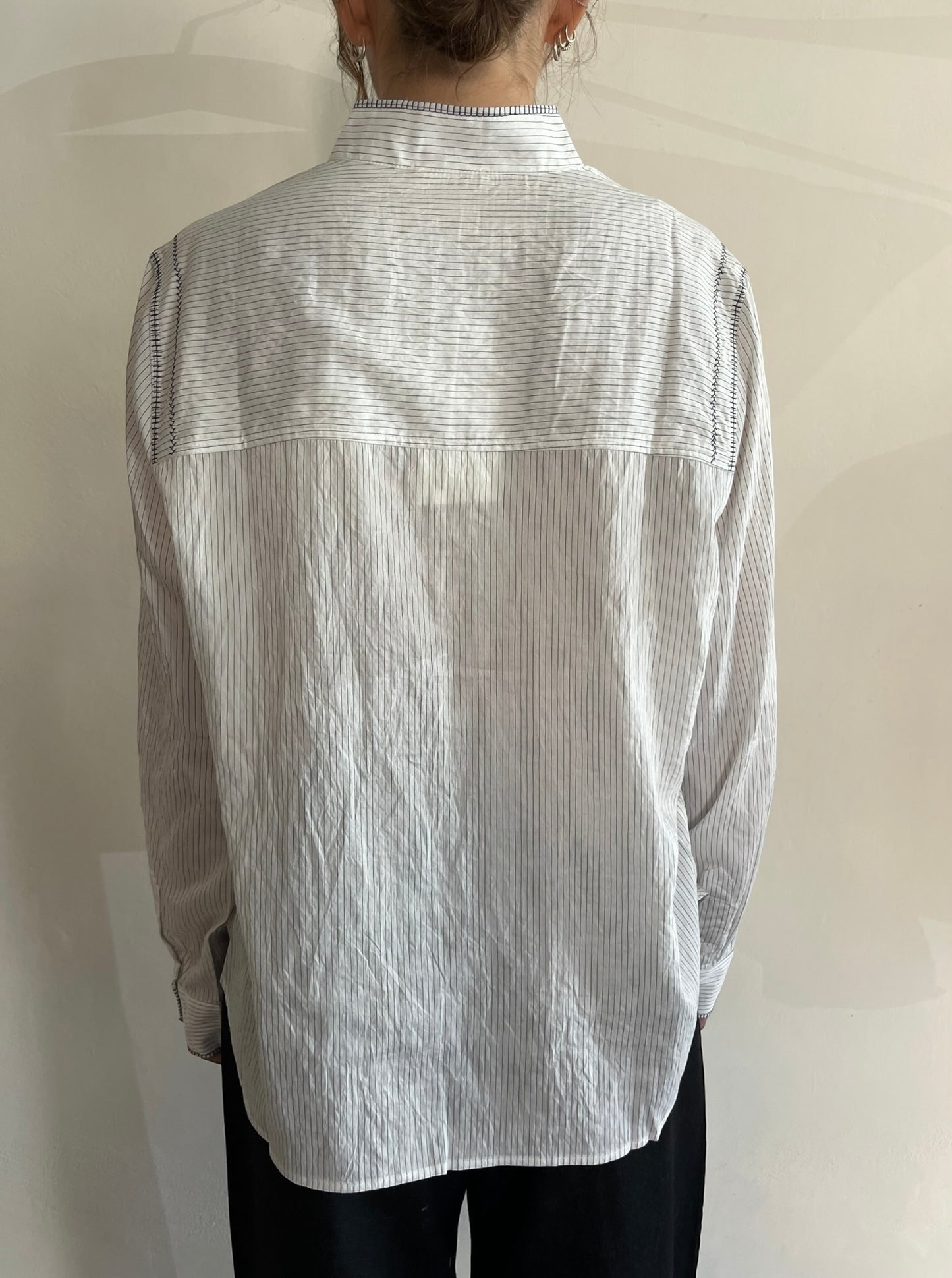 Camicia collo coreana con righe art. SALAURA ARTLOVE