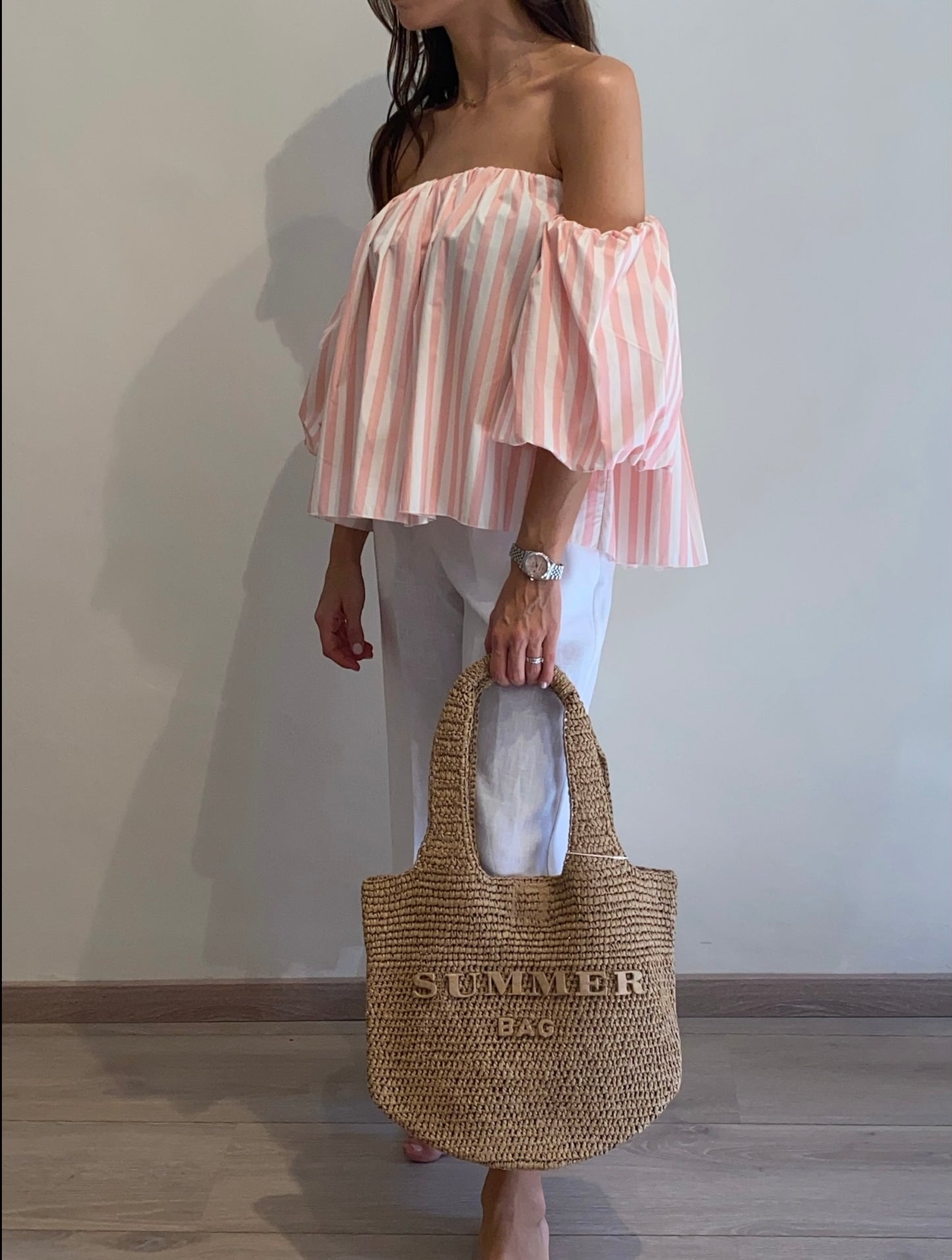Top senza spalline a righe Cheap&Chic