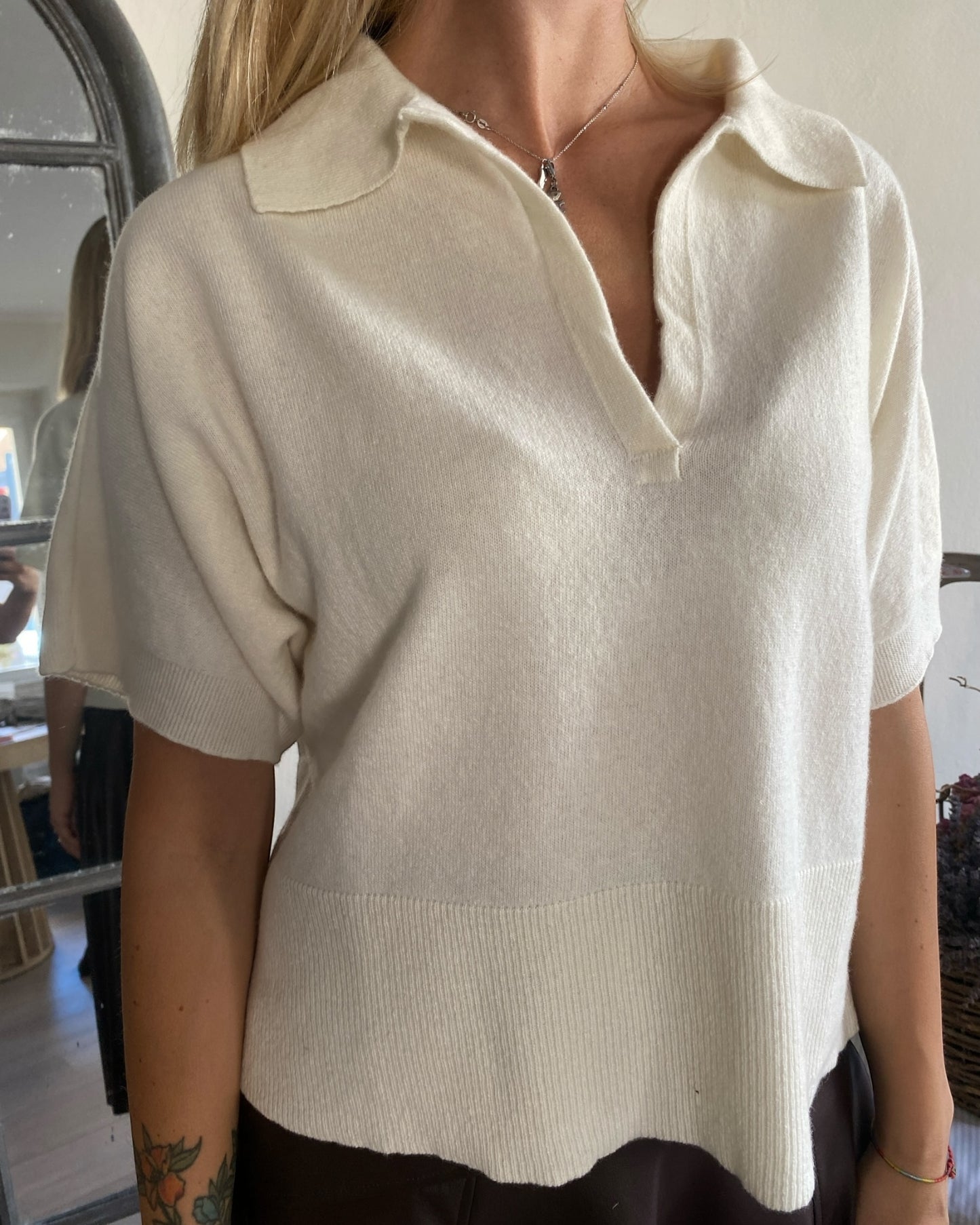 Polo con mezza manica in lana art.10325 CHEAP&CHIC