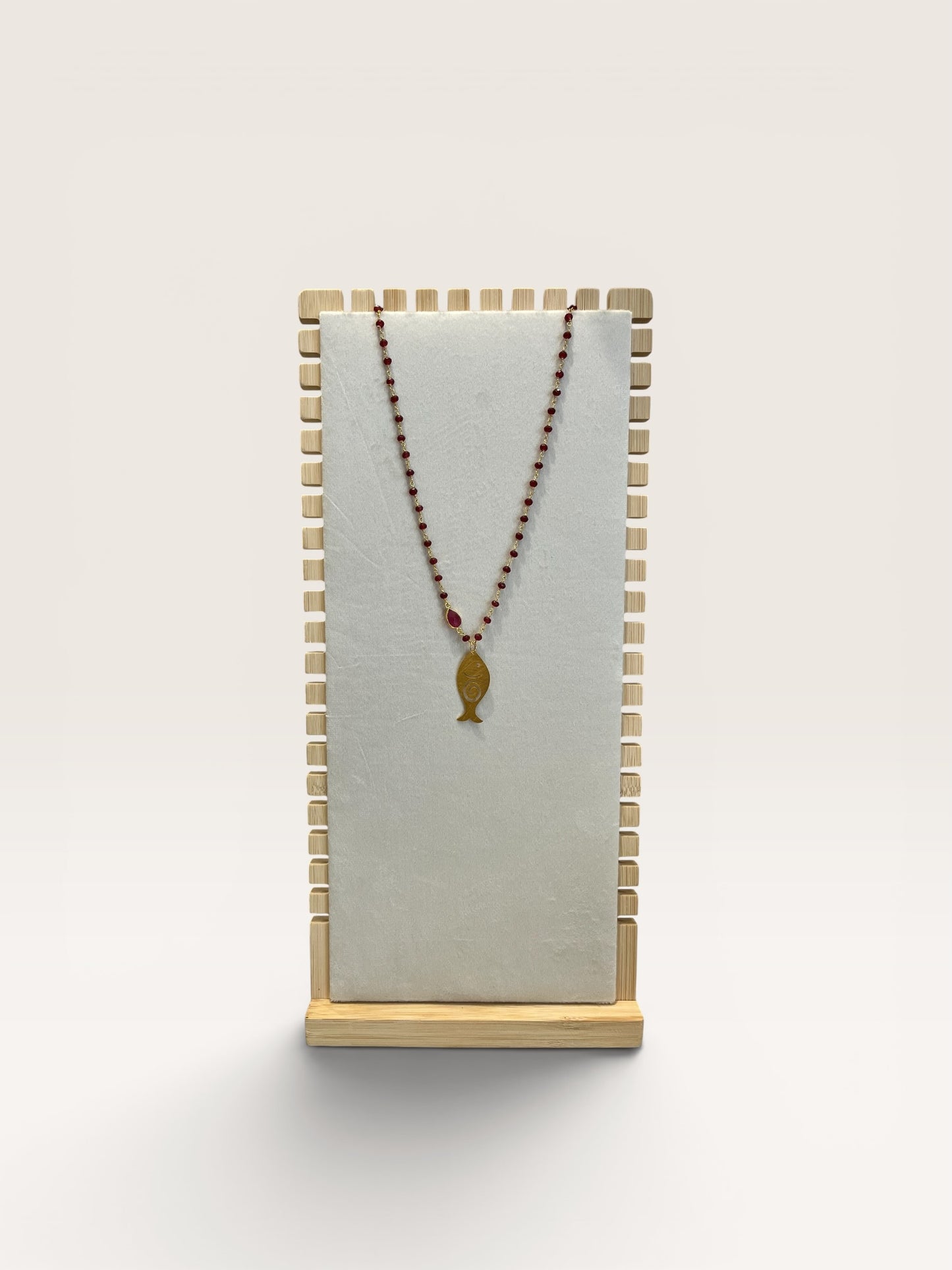 Collana rosario cotta con pietra e charm BARBARA BURGIO