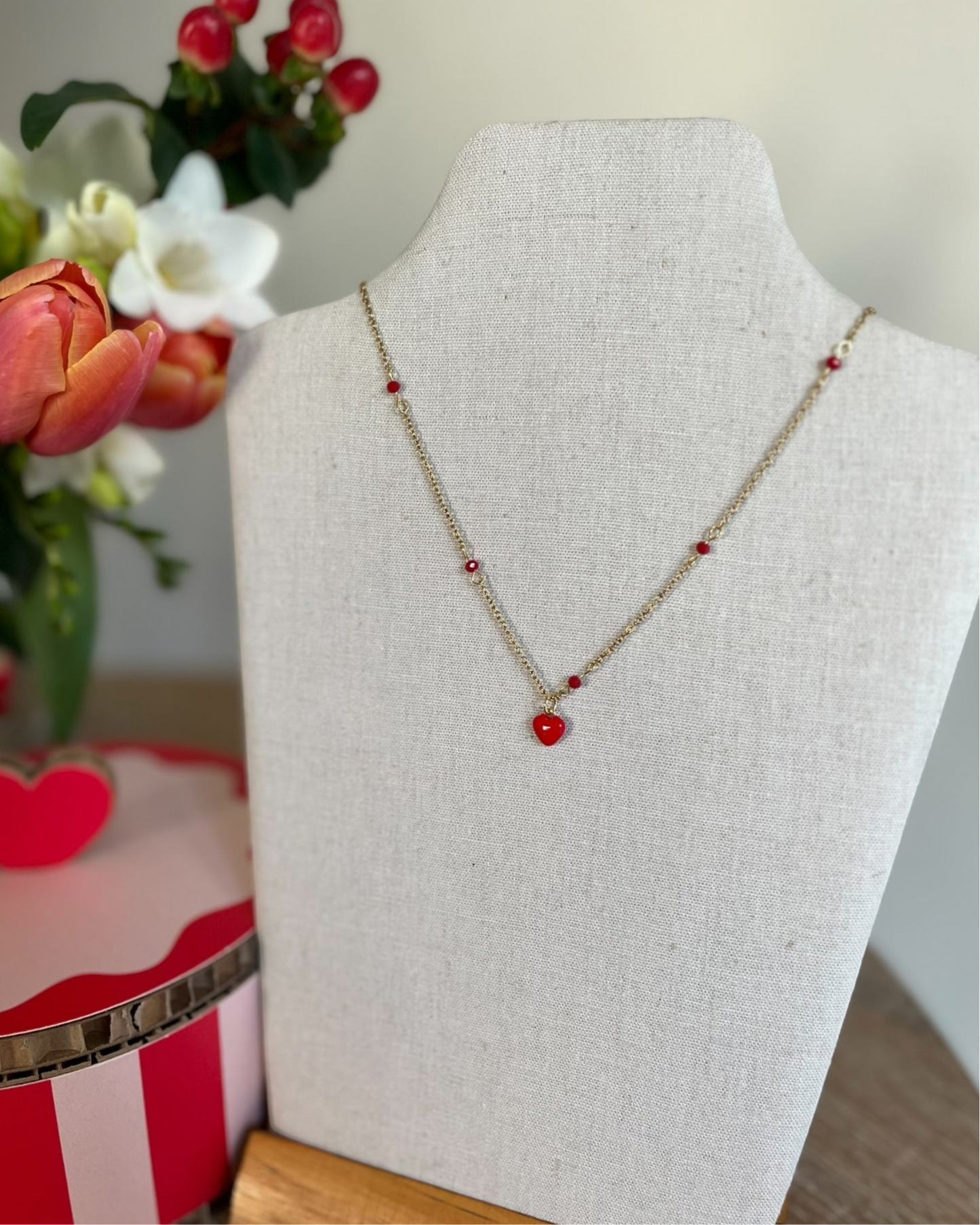 Girocollo con cuore a smalto pieno CLOEL