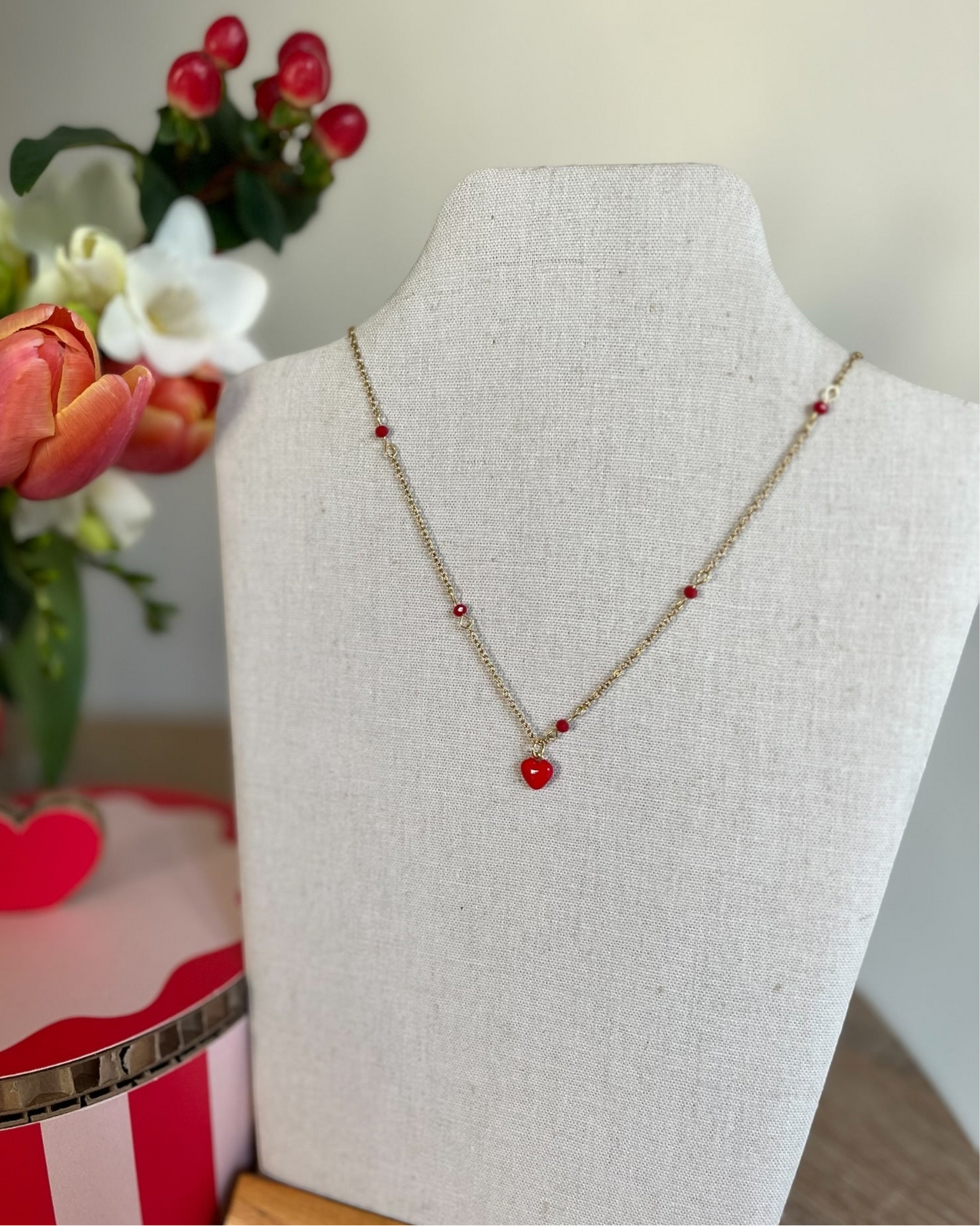 Girocollo con cuore a smalto pieno CLOEL