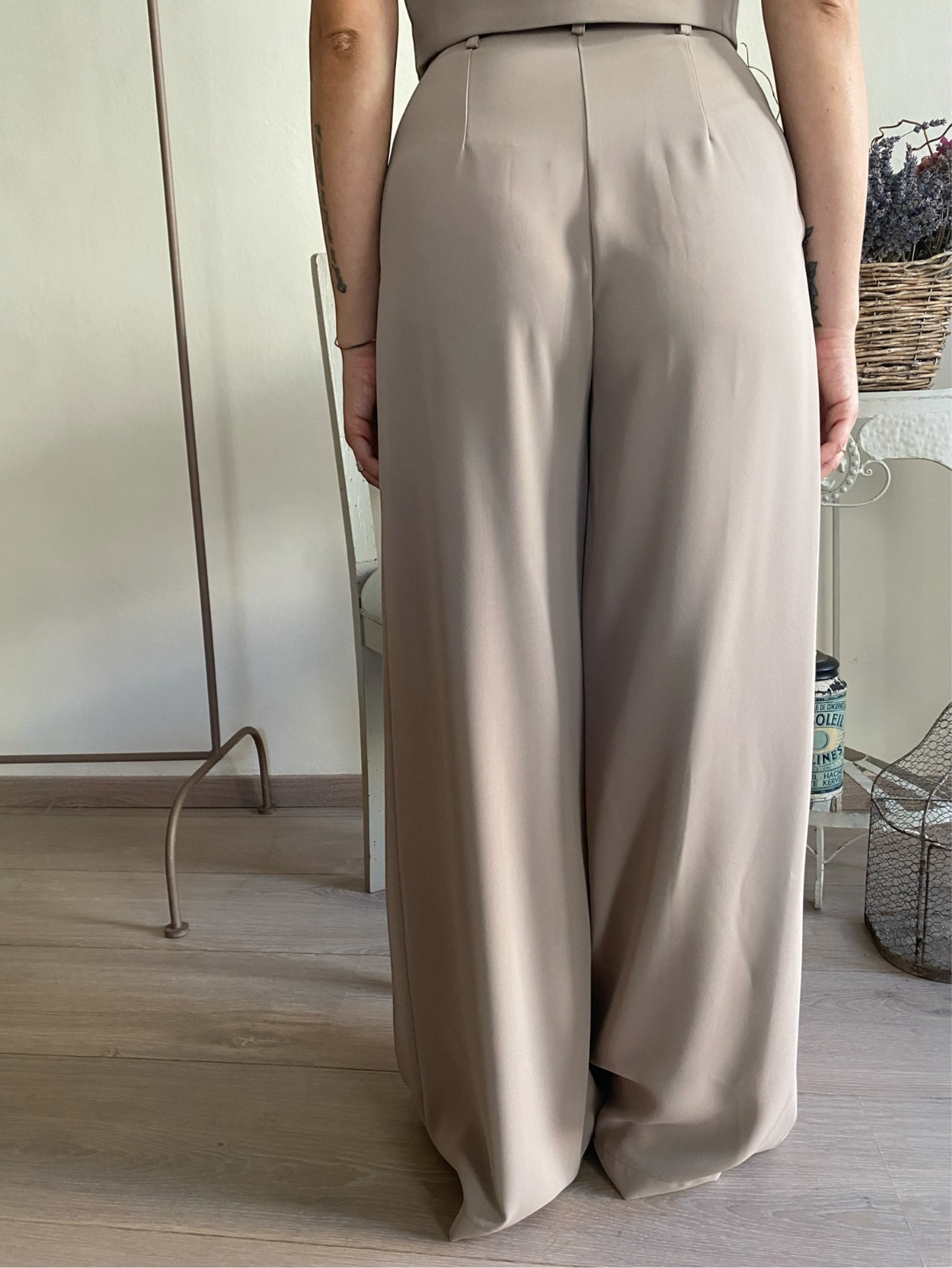 Pantalone palazzo con pences art. P975FF93N PLEASE