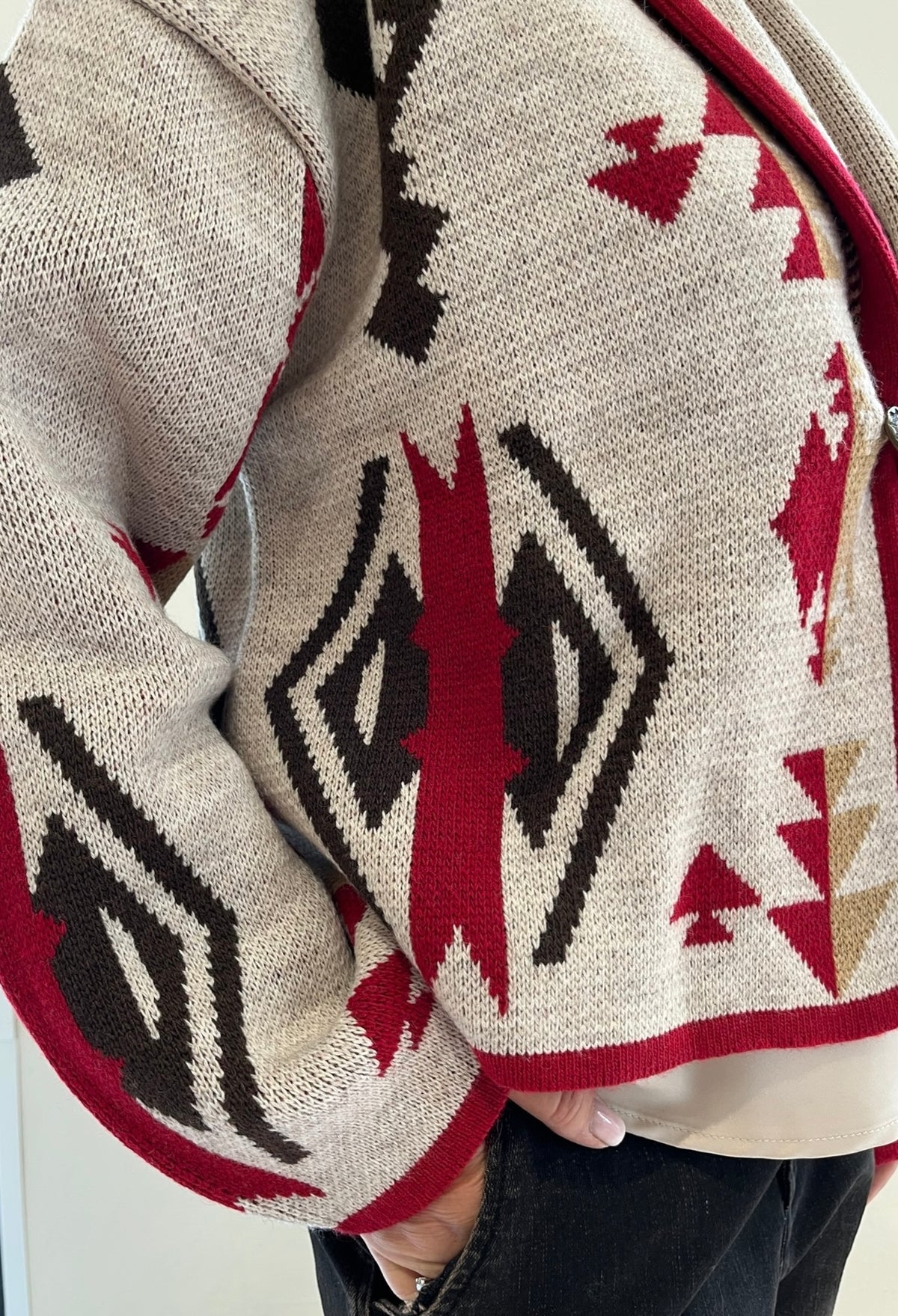 Cardigan con motivo tribale Art.AI26502CAMP TENSIONE IN