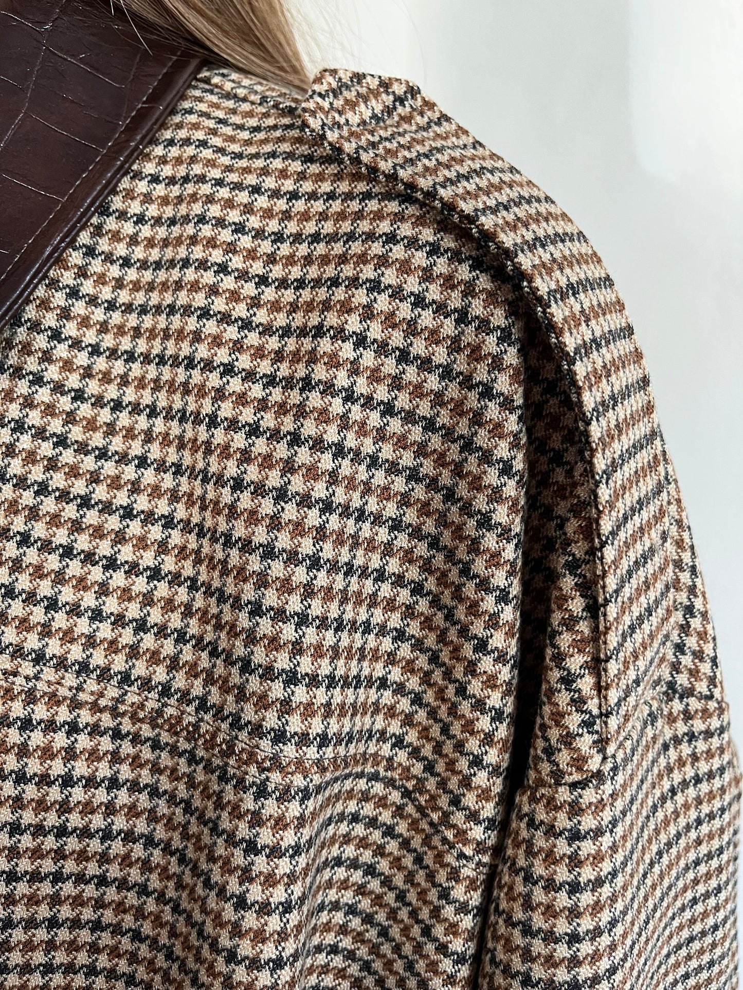 Bomber pied de poule con colletto in ecopelle art. VHT8MEH Imperial