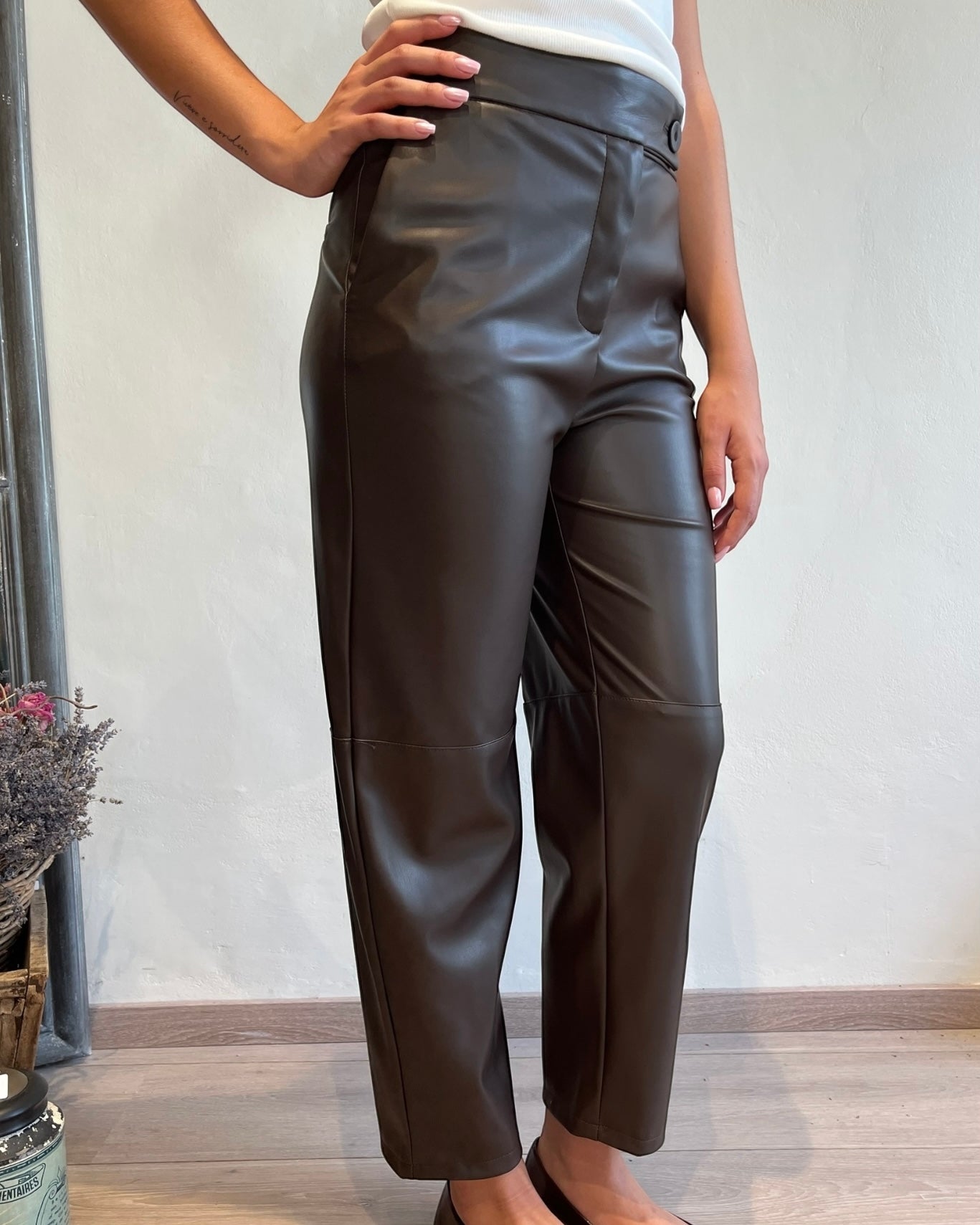Pantalone in ecopelle art. P6D5KGJ IMPERIAL