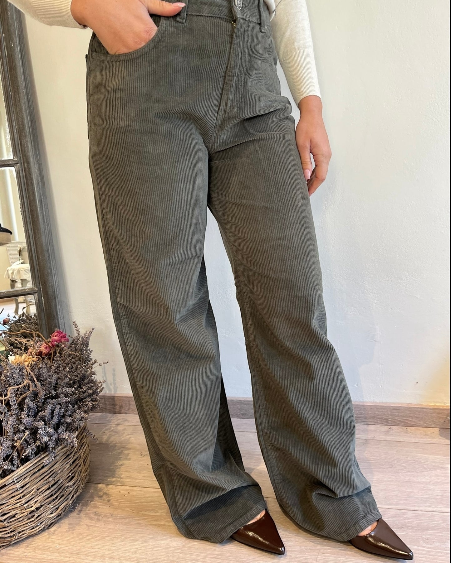 Pantaloni palazzo velluto art. SELENE GSD