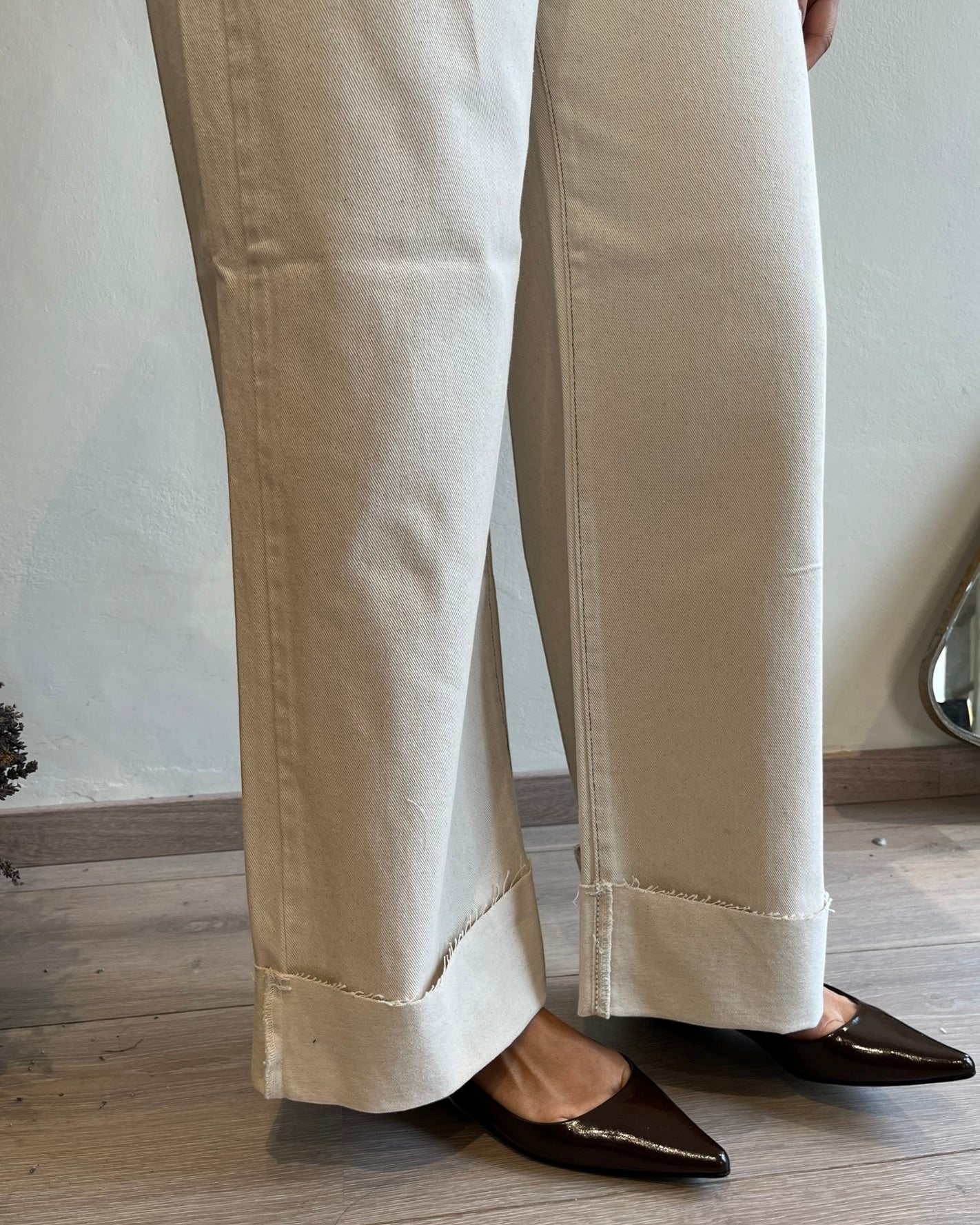 Pantalone cropped con risvolto art. ERMES GSD
