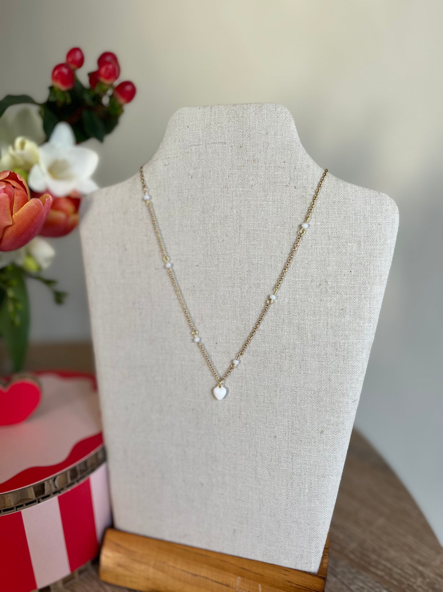 Girocollo con cuore a smalto pieno CLOEL