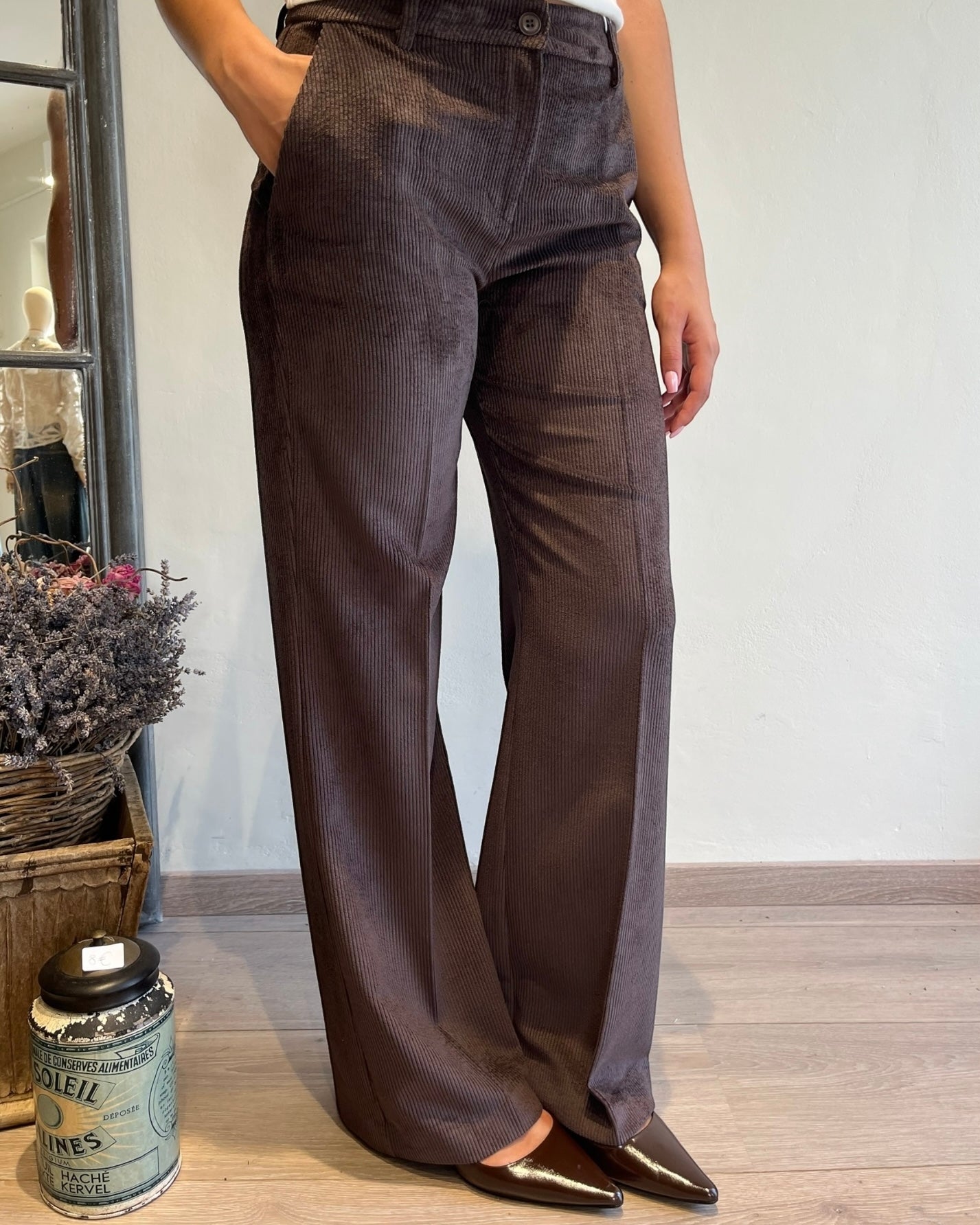 Pantalone palazzo velluto art. AN6102-V MOTEL