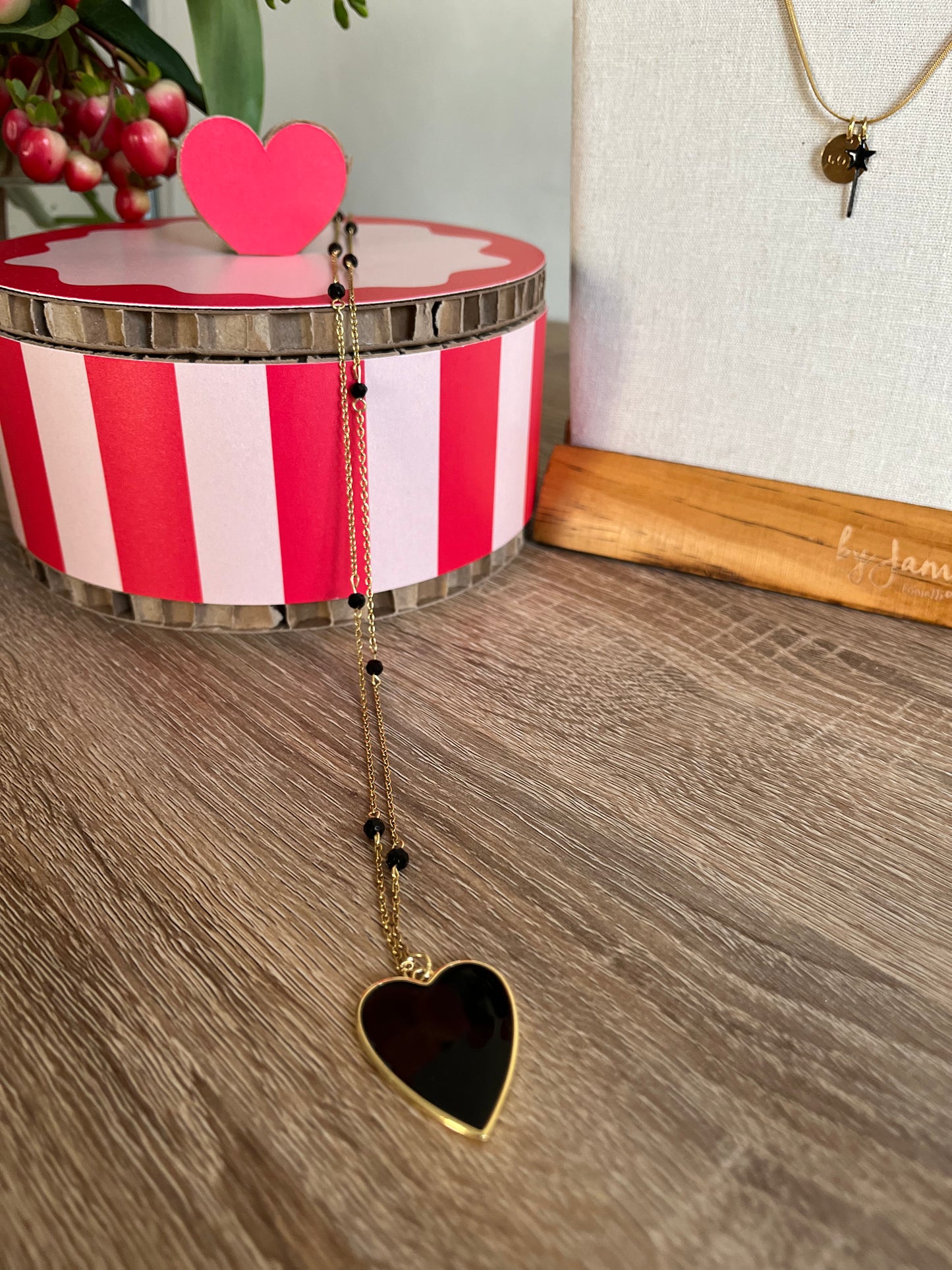 Collana lunga con cuore smaltato CLOEL