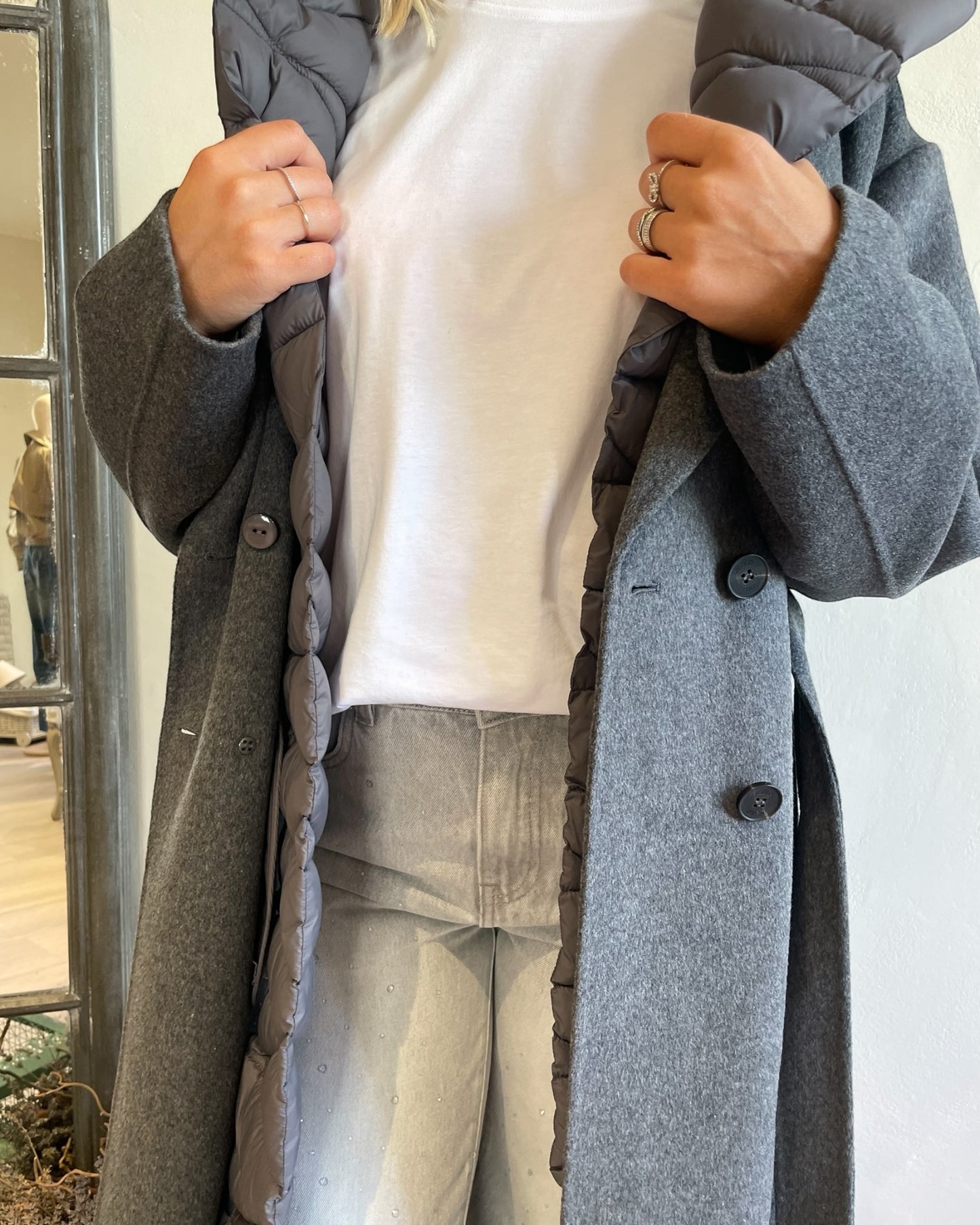 Cappotto piumino con cintura art. TF0028 VICOLO