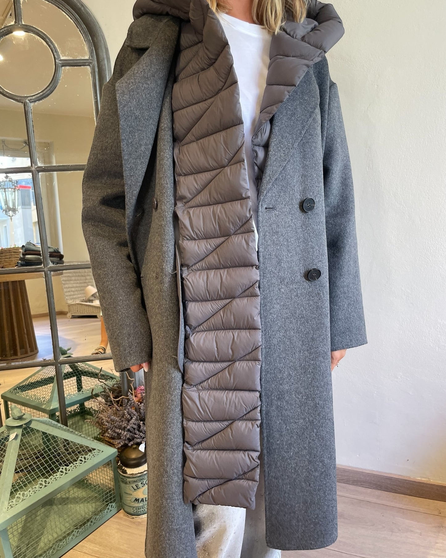 Cappotto piumino con cintura art. TF0028 VICOLO