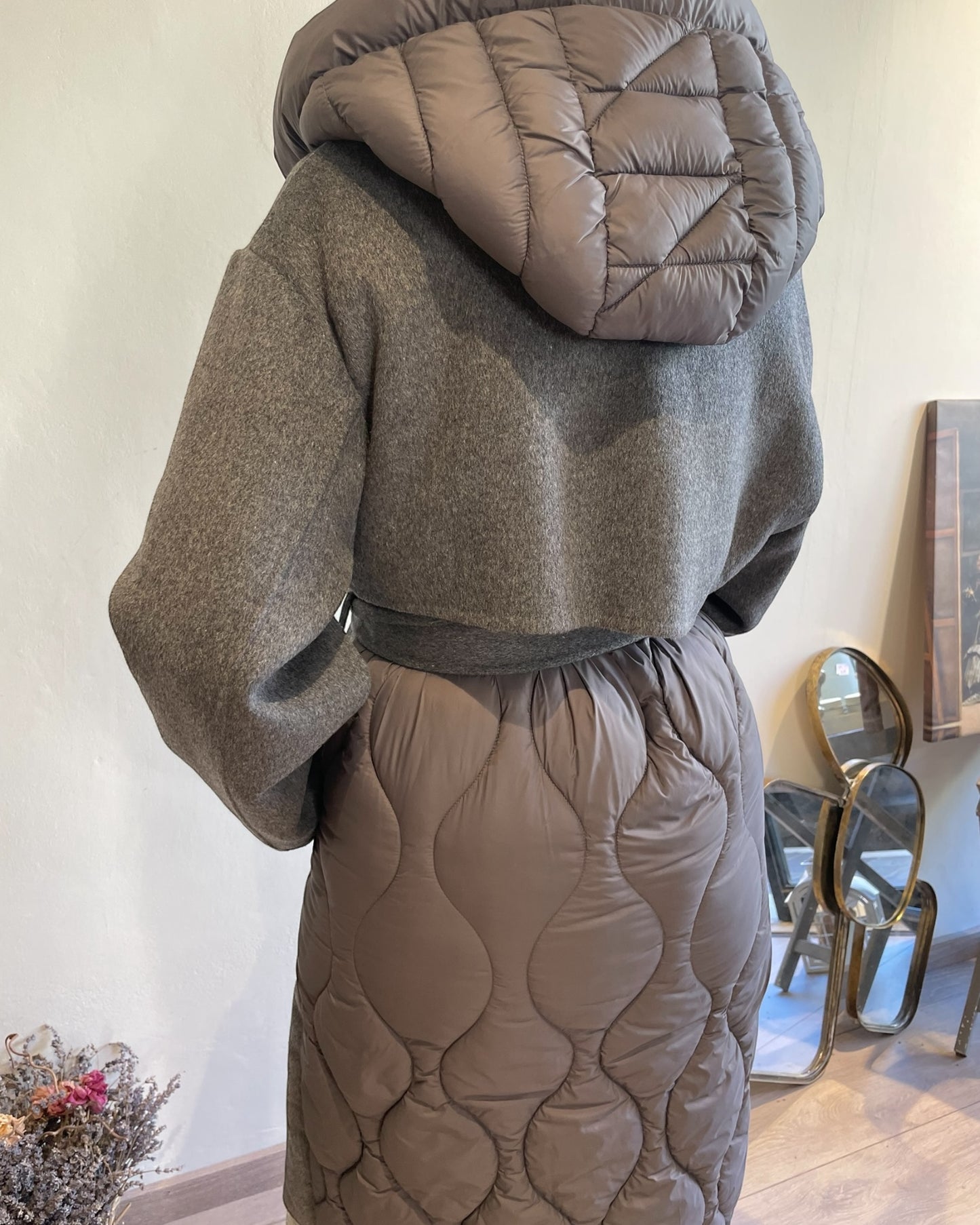 Cappotto piumino con cintura art. TF0028 VICOLO