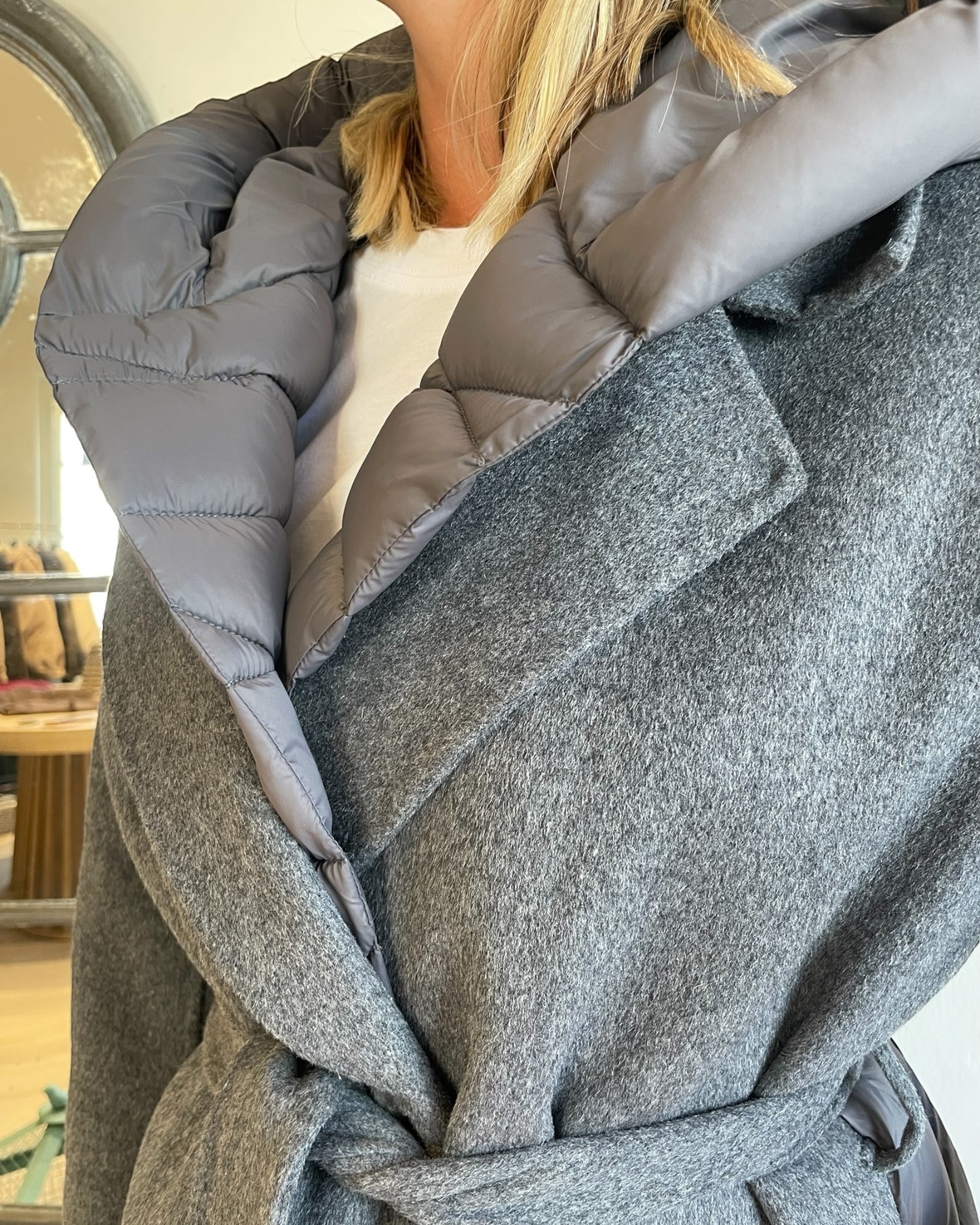 Cappotto piumino con cintura art. TF0028 VICOLO