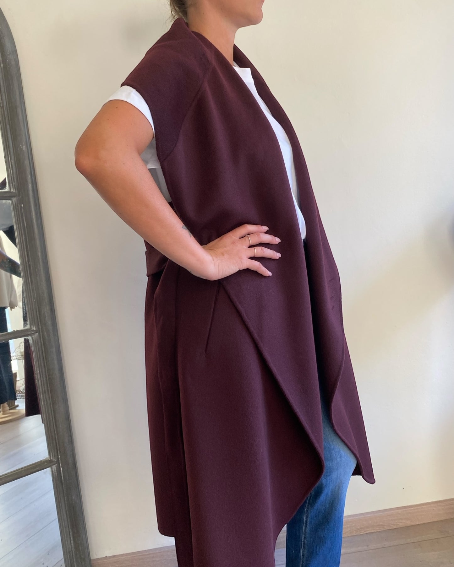 Cappotto lungo smanicato art. TF0056 VICOLO
