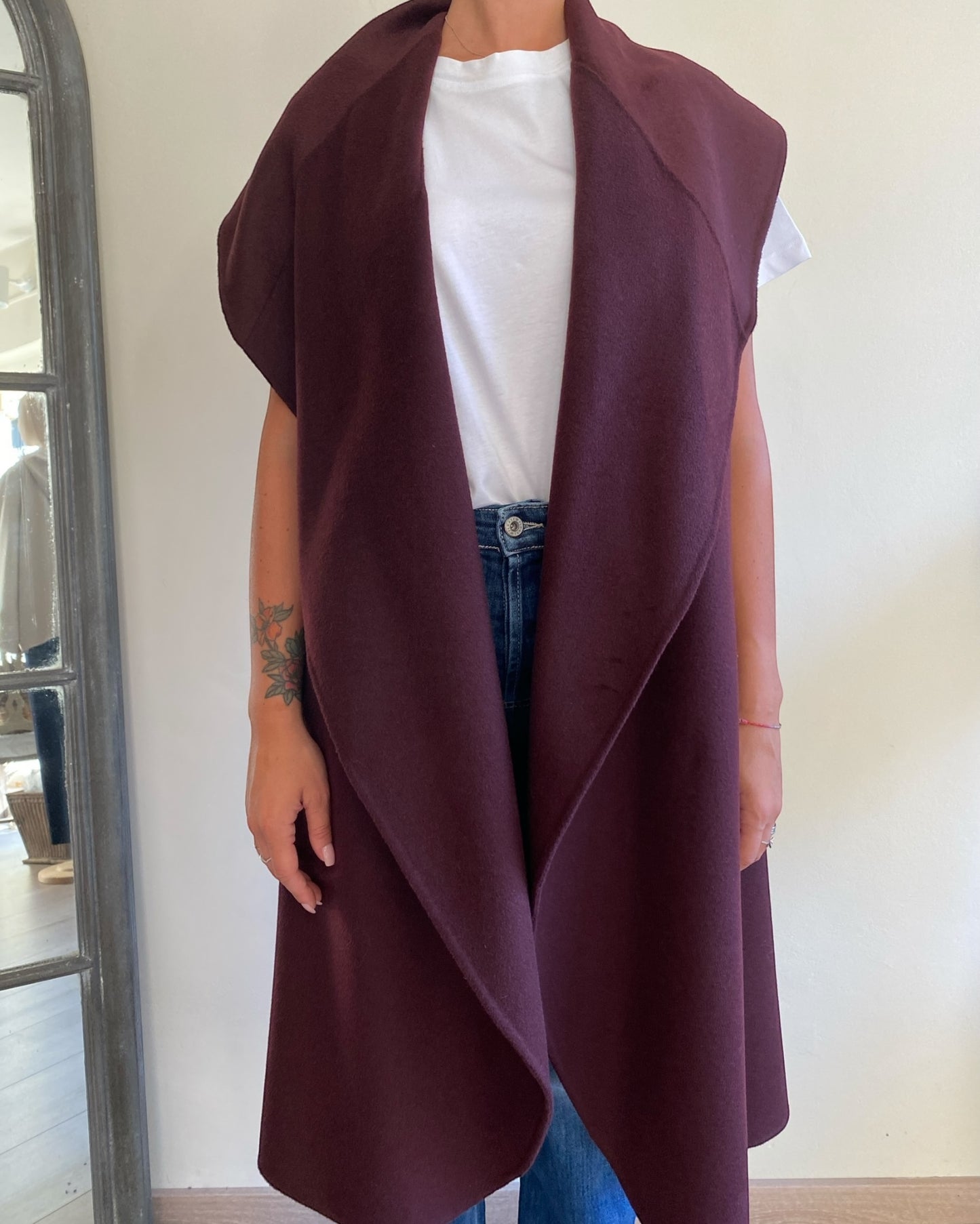 Cappotto lungo smanicato art. TF0056 VICOLO