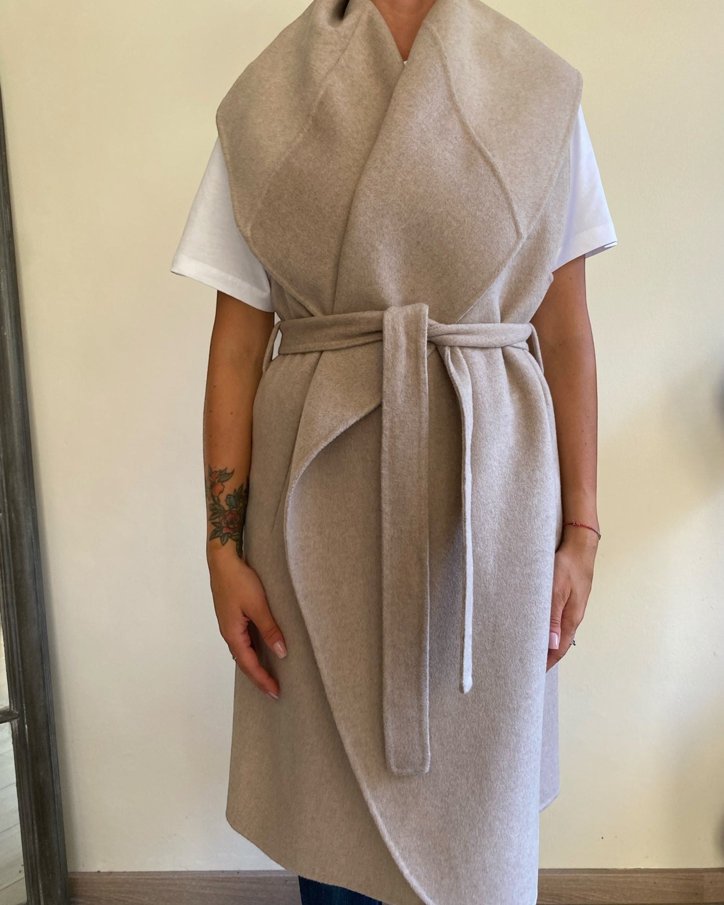 Cappotto lungo smanicato art. TF0056 VICOLO