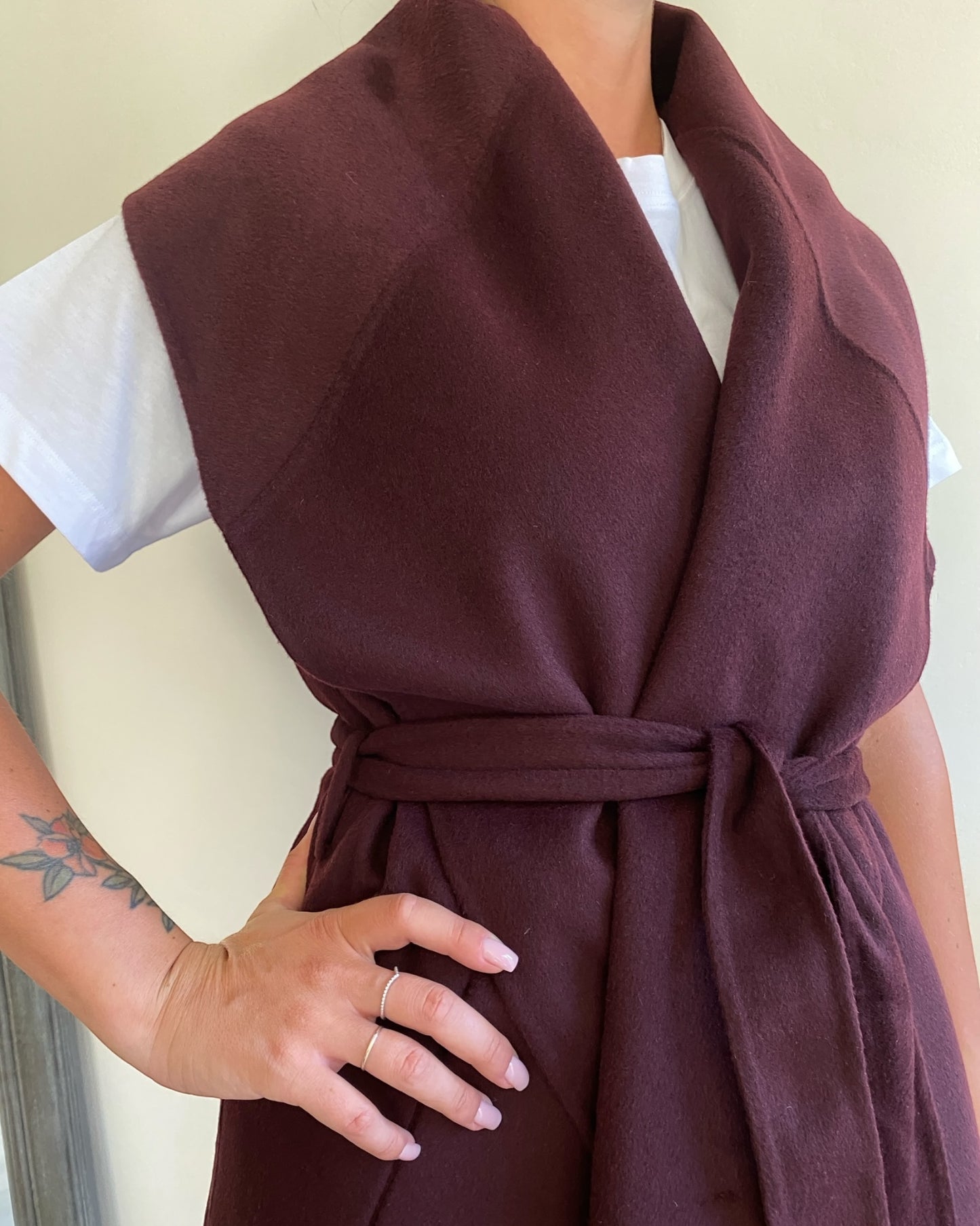 Cappotto lungo smanicato art. TF0056 VICOLO