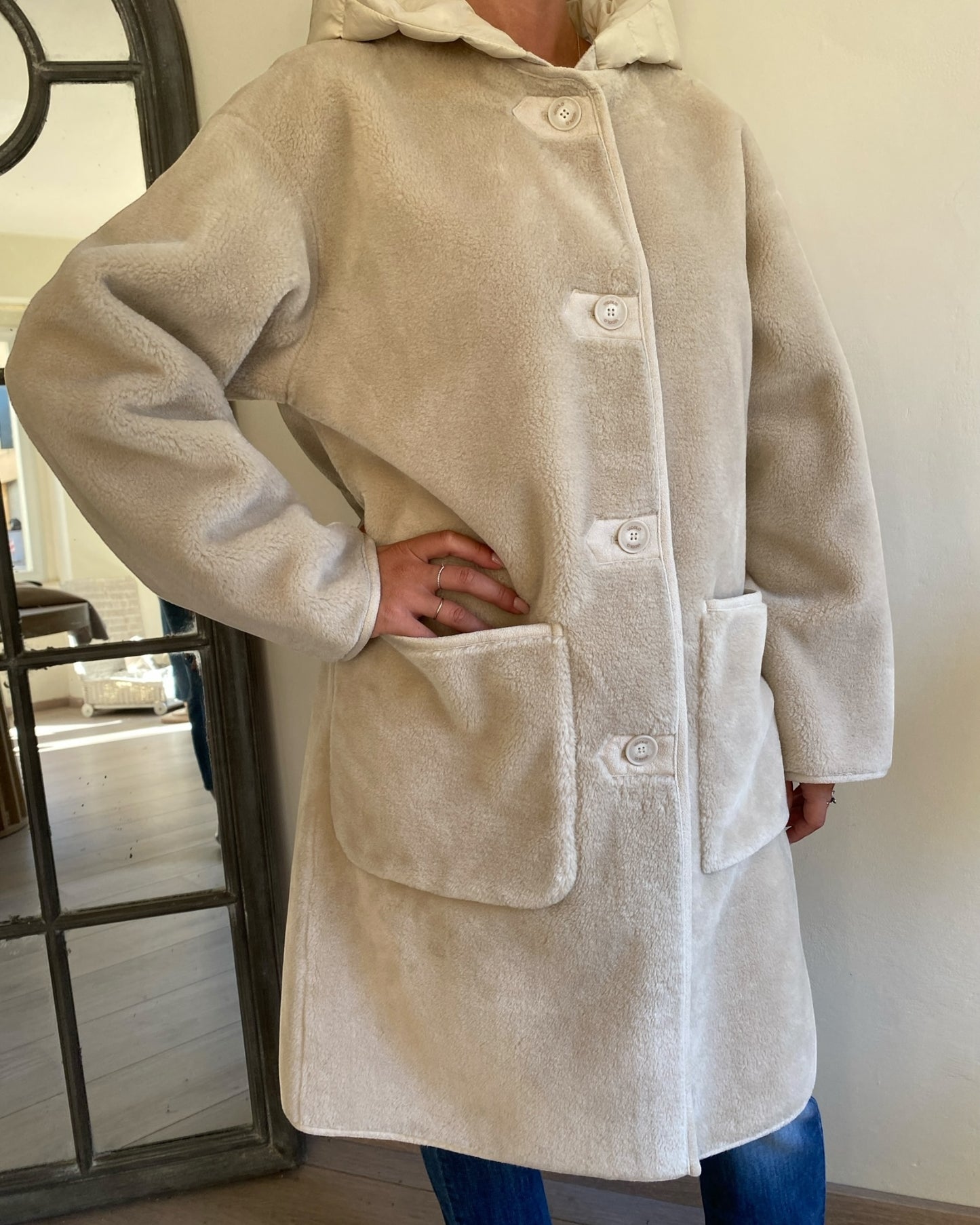 Giacca lunga montone Teddy art. TF0018 VICOLO