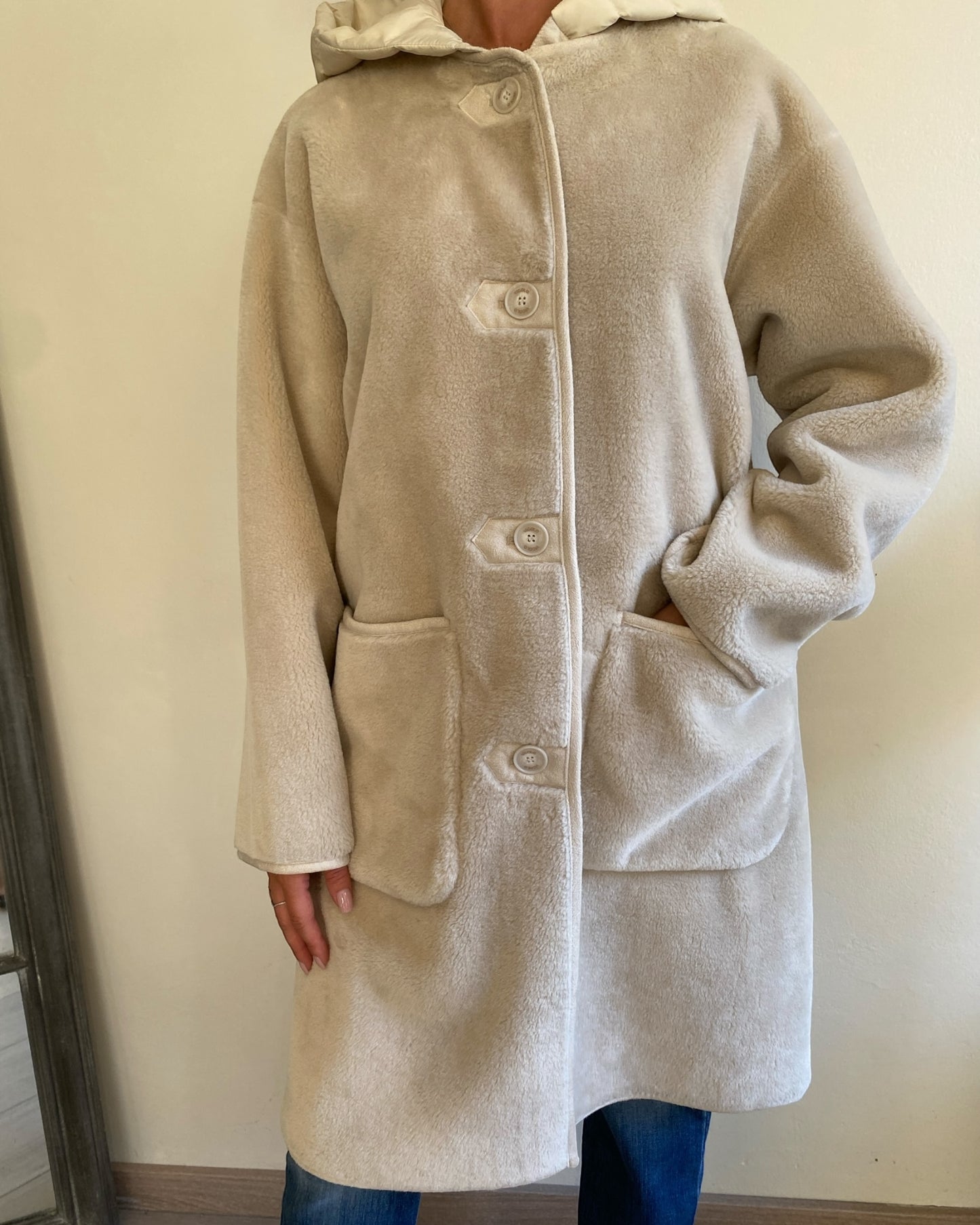 Giacca lunga montone Teddy art. TF0018 VICOLO