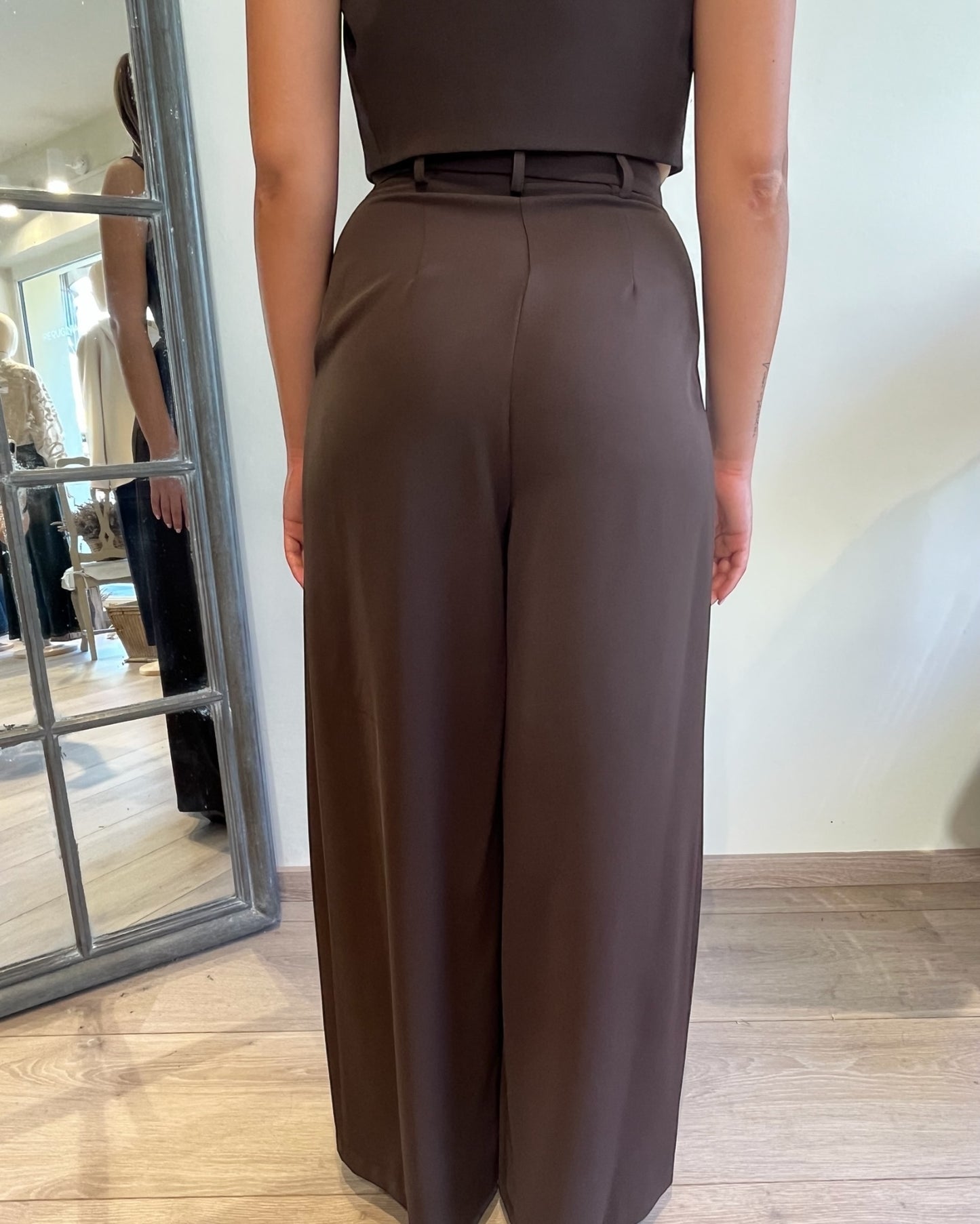 Pantalone palazzo con pences art. P975FF93N PLEASE