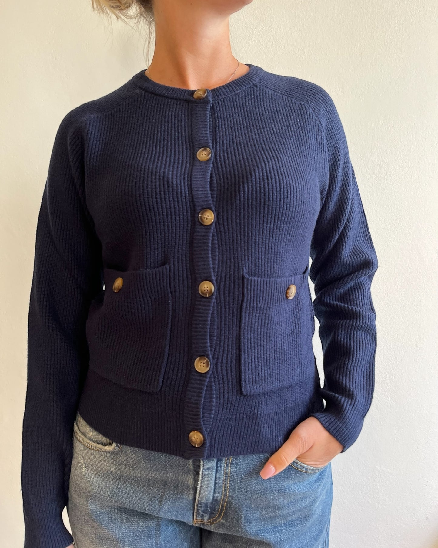 Cardigan girocollo misto viscosa art.S138YB PRUGNA Sandro ferrone