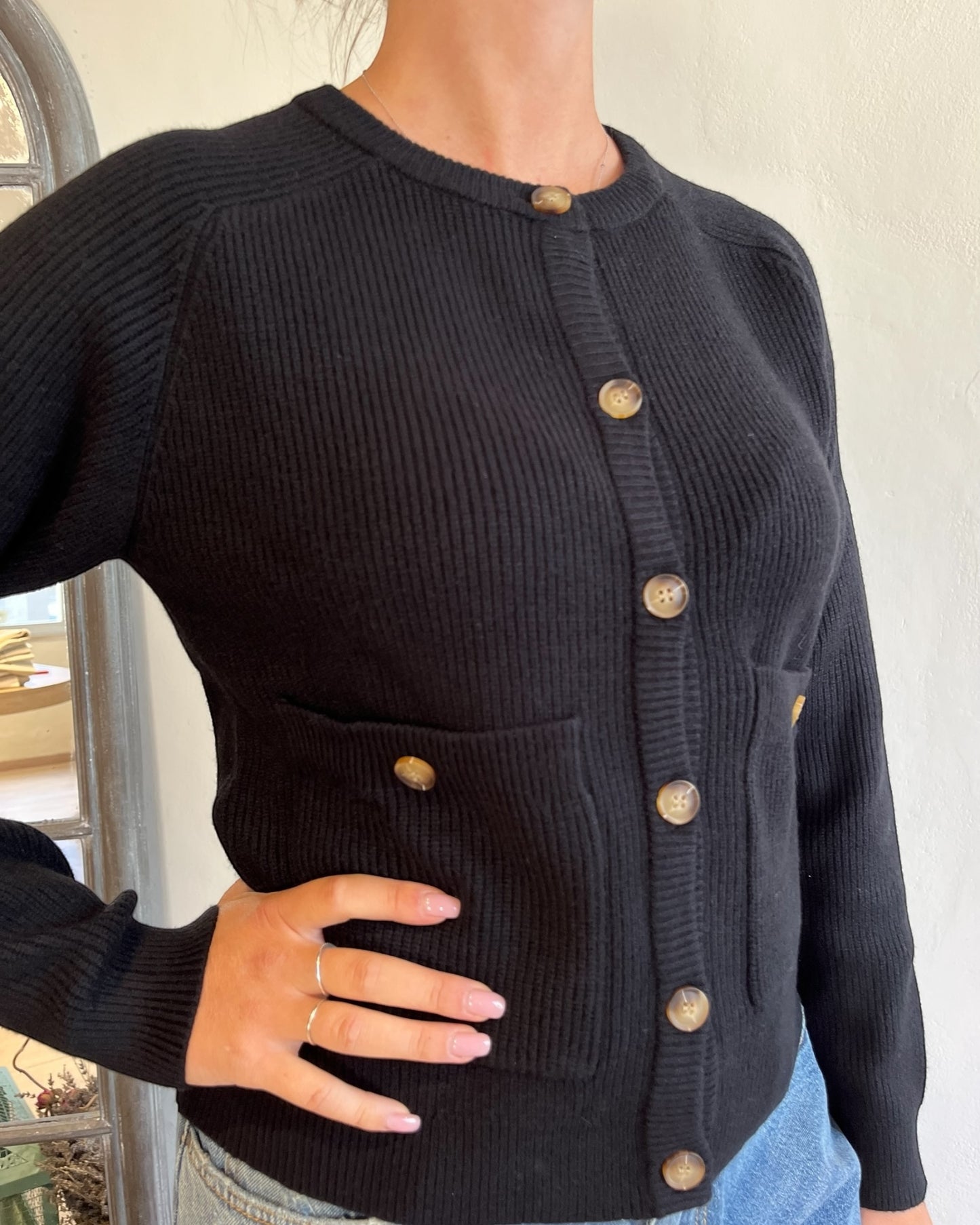 Cardigan girocollo misto viscosa art.S138YB PRUGNA Sandro ferrone