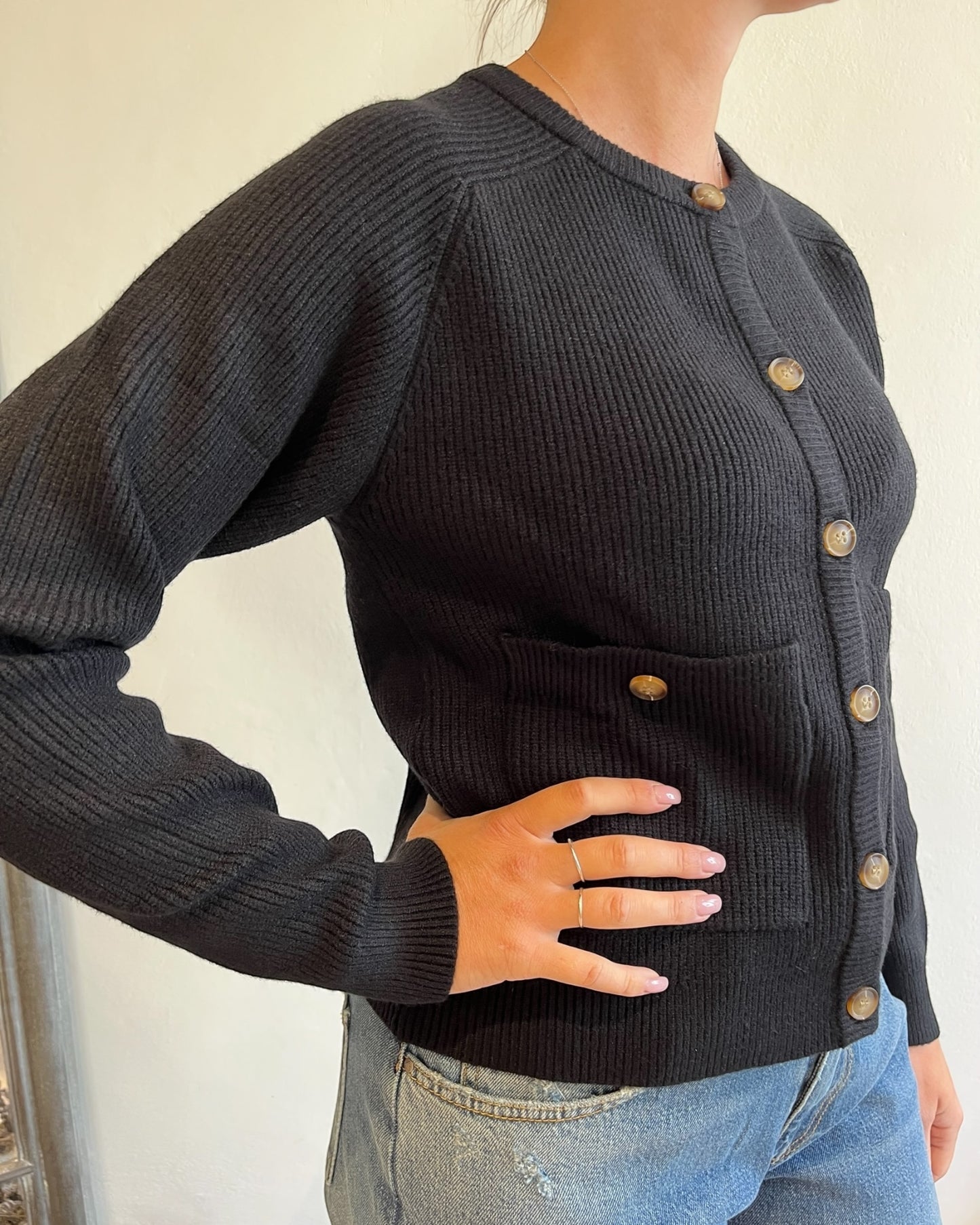 Cardigan girocollo misto viscosa art.S138YB PRUGNA Sandro ferrone