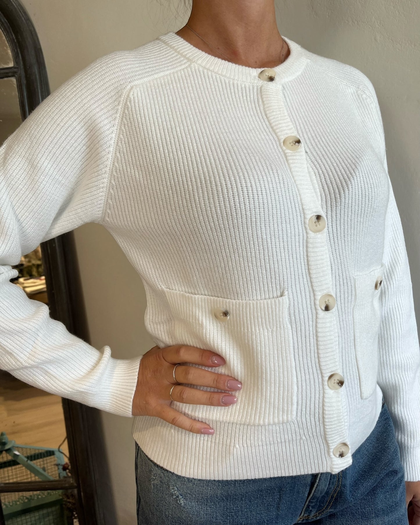 Cardigan girocollo misto viscosa art.S138YB PRUGNA Sandro ferrone