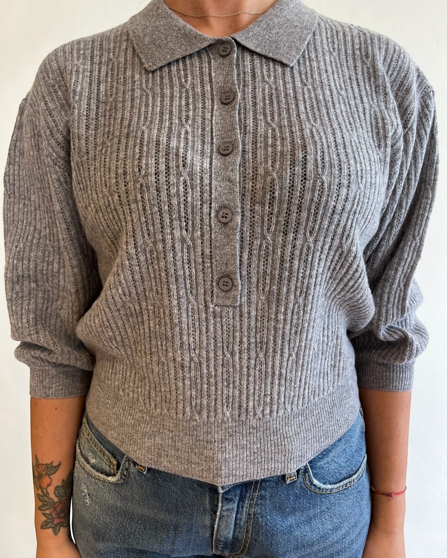 Polo crop manica 3/4 art. WL1010 MOTEL