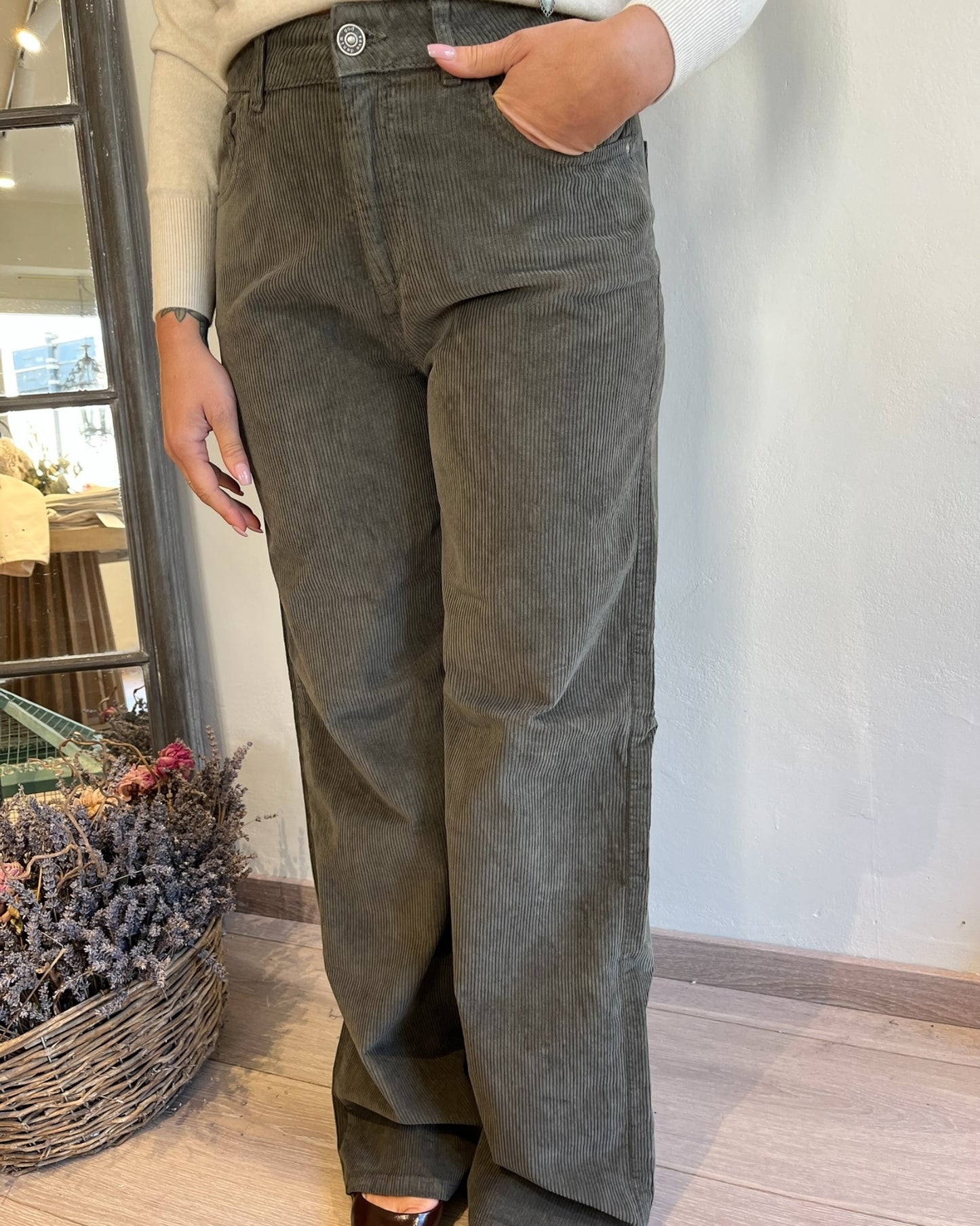 Pantaloni palazzo velluto art. SELENE GSD
