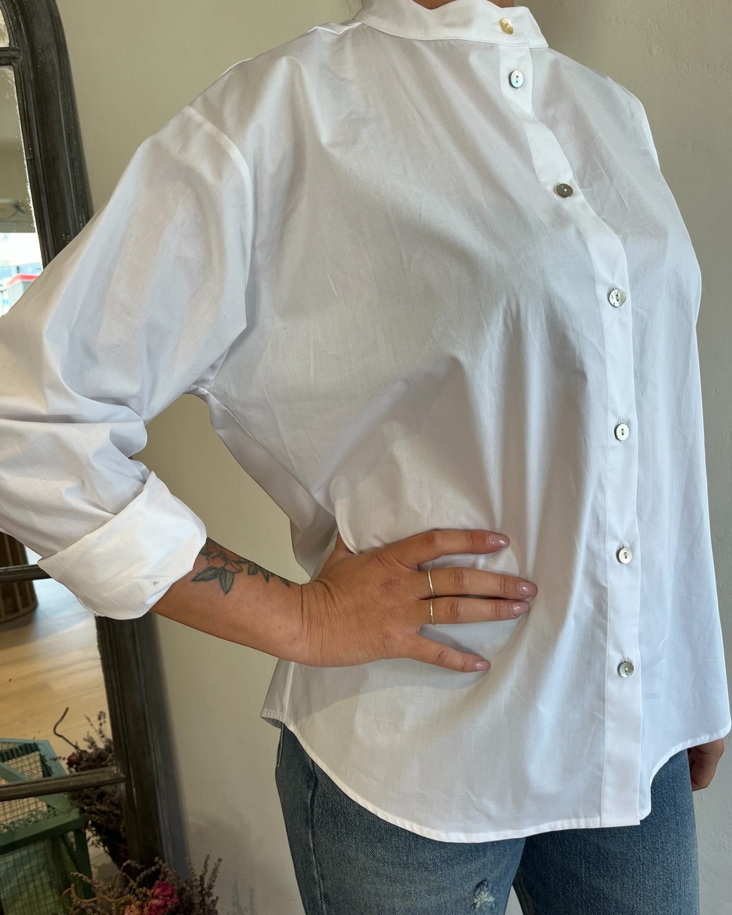 Camicia collo coreana Giovanna art. AI25-2216 TENSIONE IN