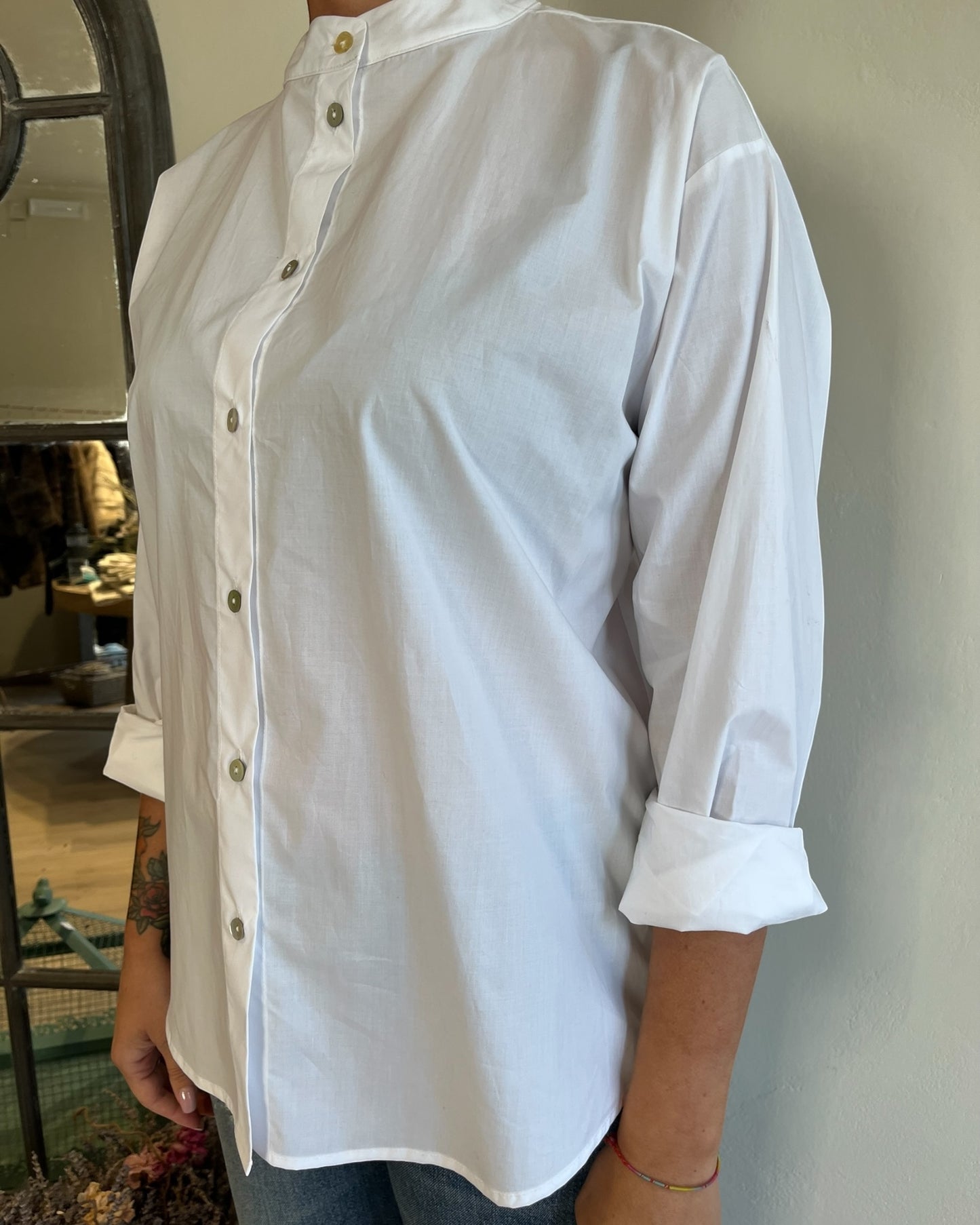 Camicia collo coreana Giovanna art. AI25-2216 TENSIONE IN