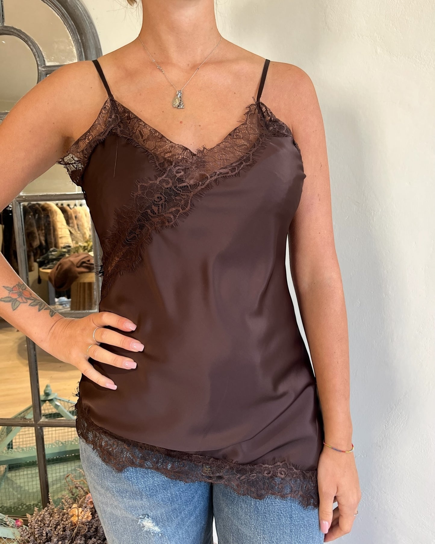 Top raso e pizzo art. 25424 CHEAP&CHIC