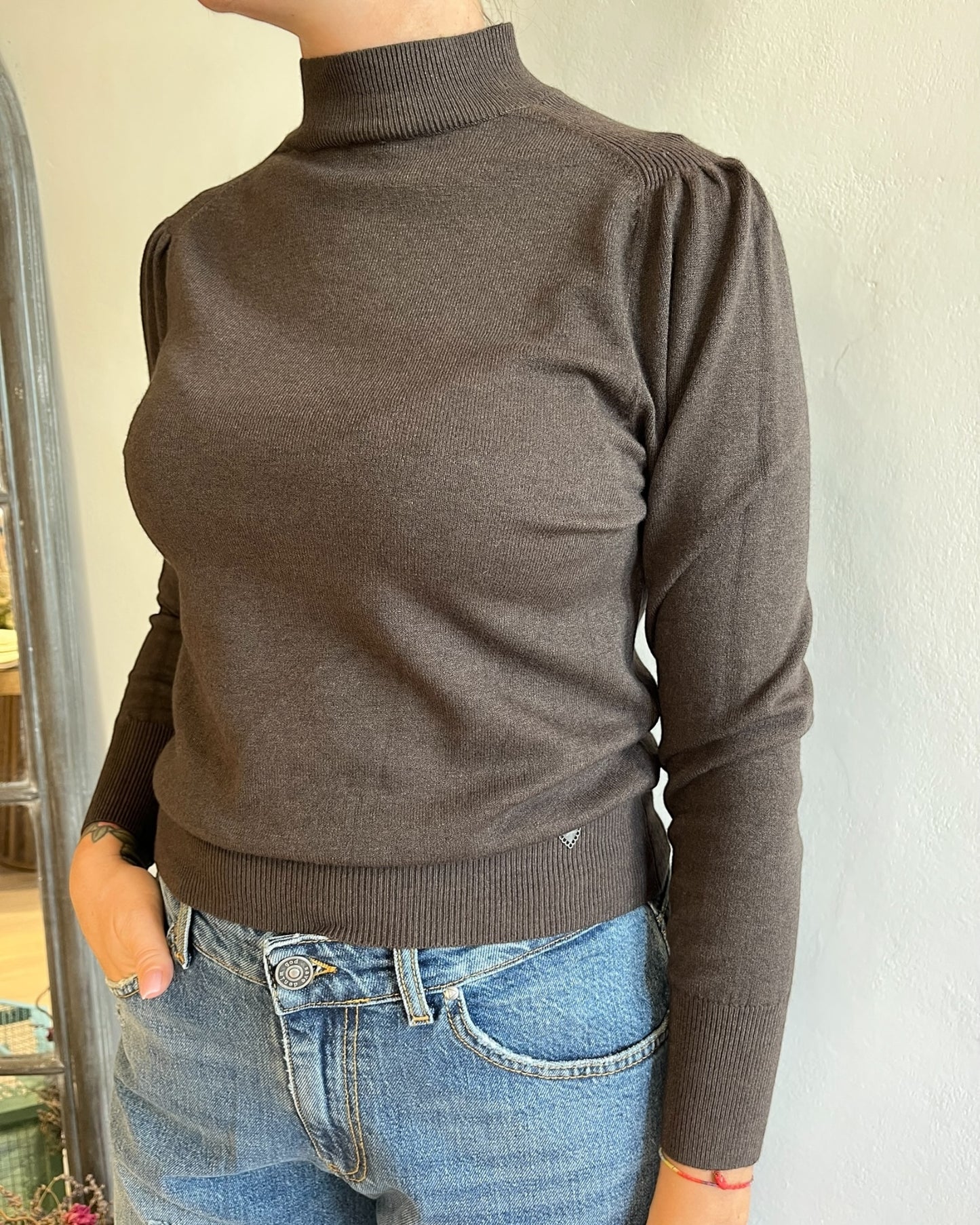 Maglia spallina arricciata art. 31433 CHEAP&CHIC