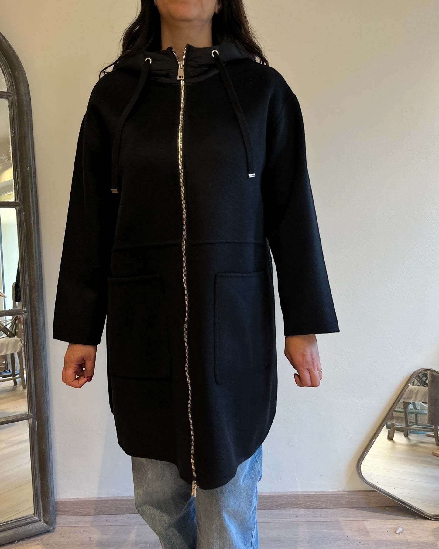 Cappotto con cappuccio handmade art. L64YB FASSO LOLA by Sandro FERRONE