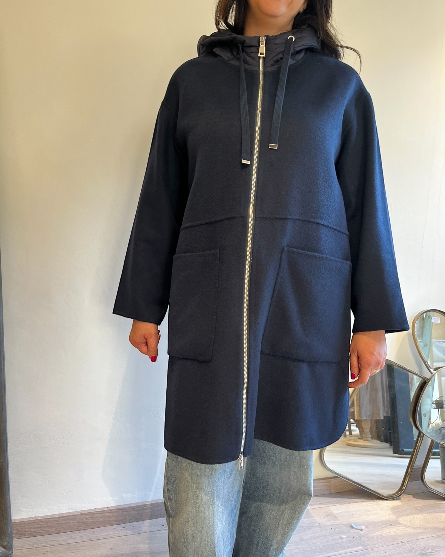 Cappotto con cappuccio handmade art. L64YB FASSO LOLA by Sandro FERRONE