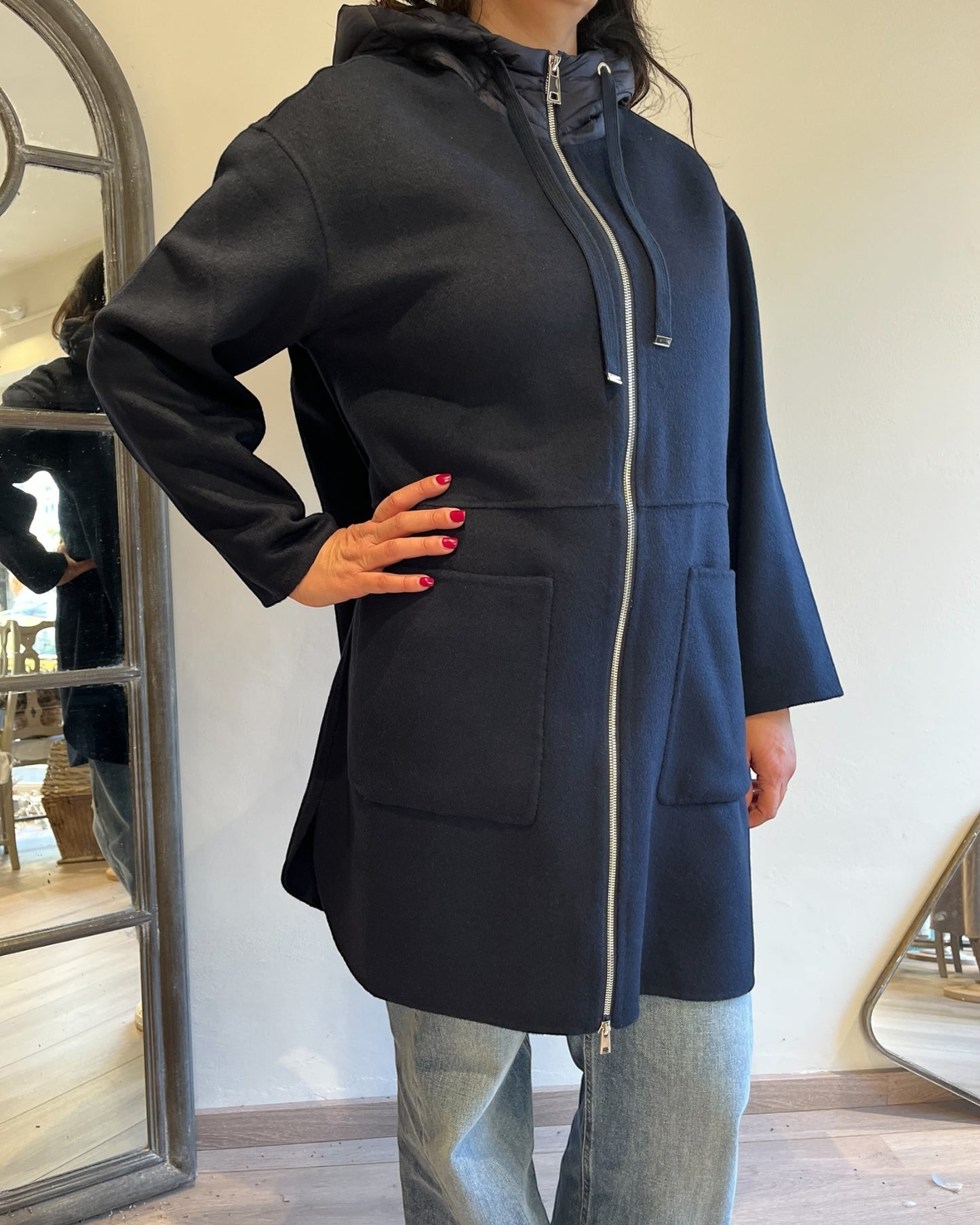 Cappotto con cappuccio handmade art. L64YB FASSO LOLA by Sandro FERRONE
