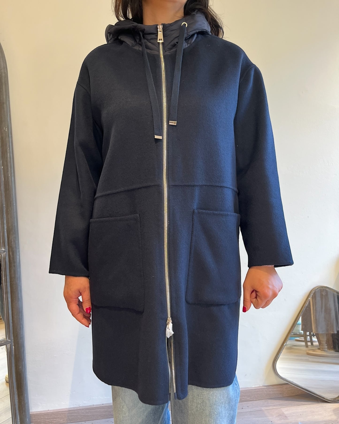 Cappotto con cappuccio handmade art. L64YB FASSO LOLA by Sandro FERRONE