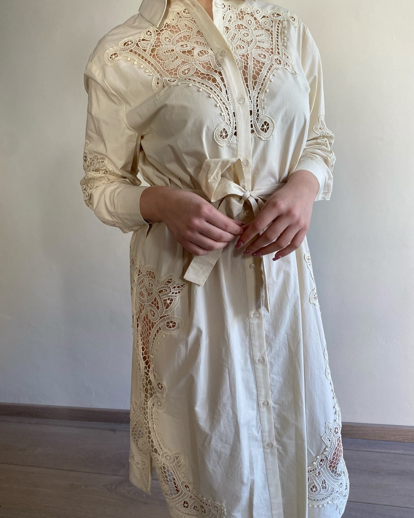 Abito con inserti in pizzo art. A744W028A DIXIE