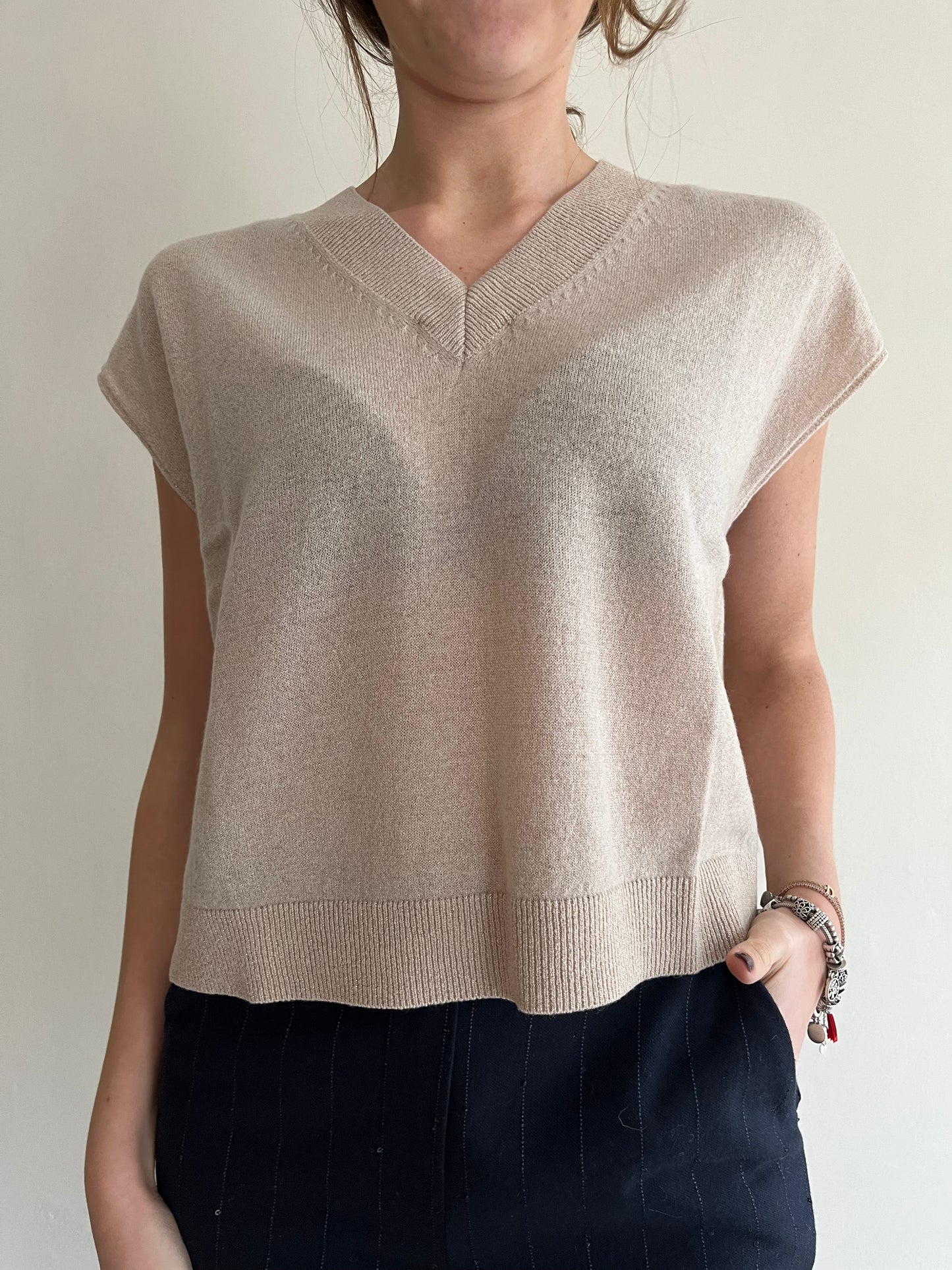 Gilet lurex scollo V art. D80285 TENSIONE IN