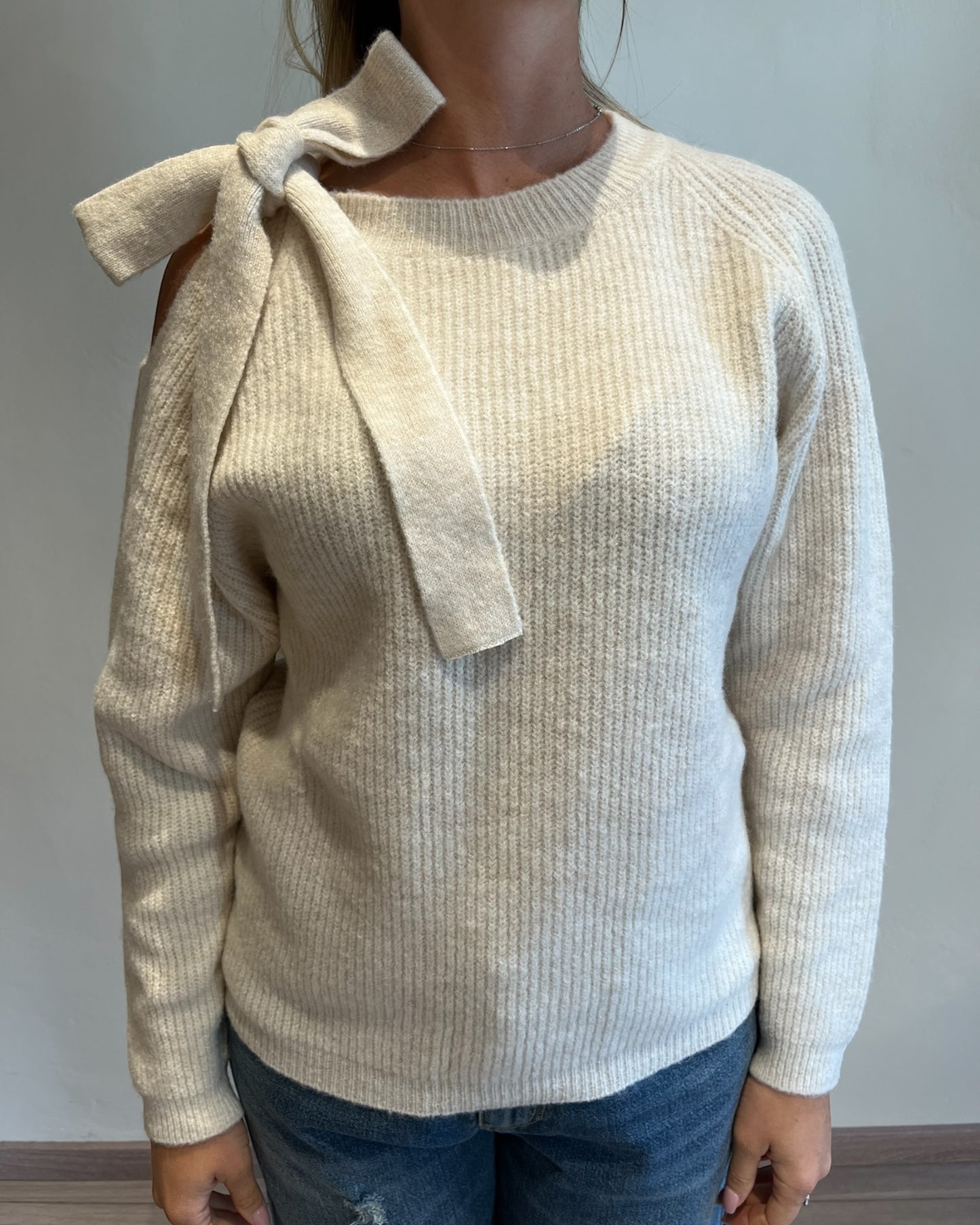 Maglia fiocco su collo art. 77254F VICOLO