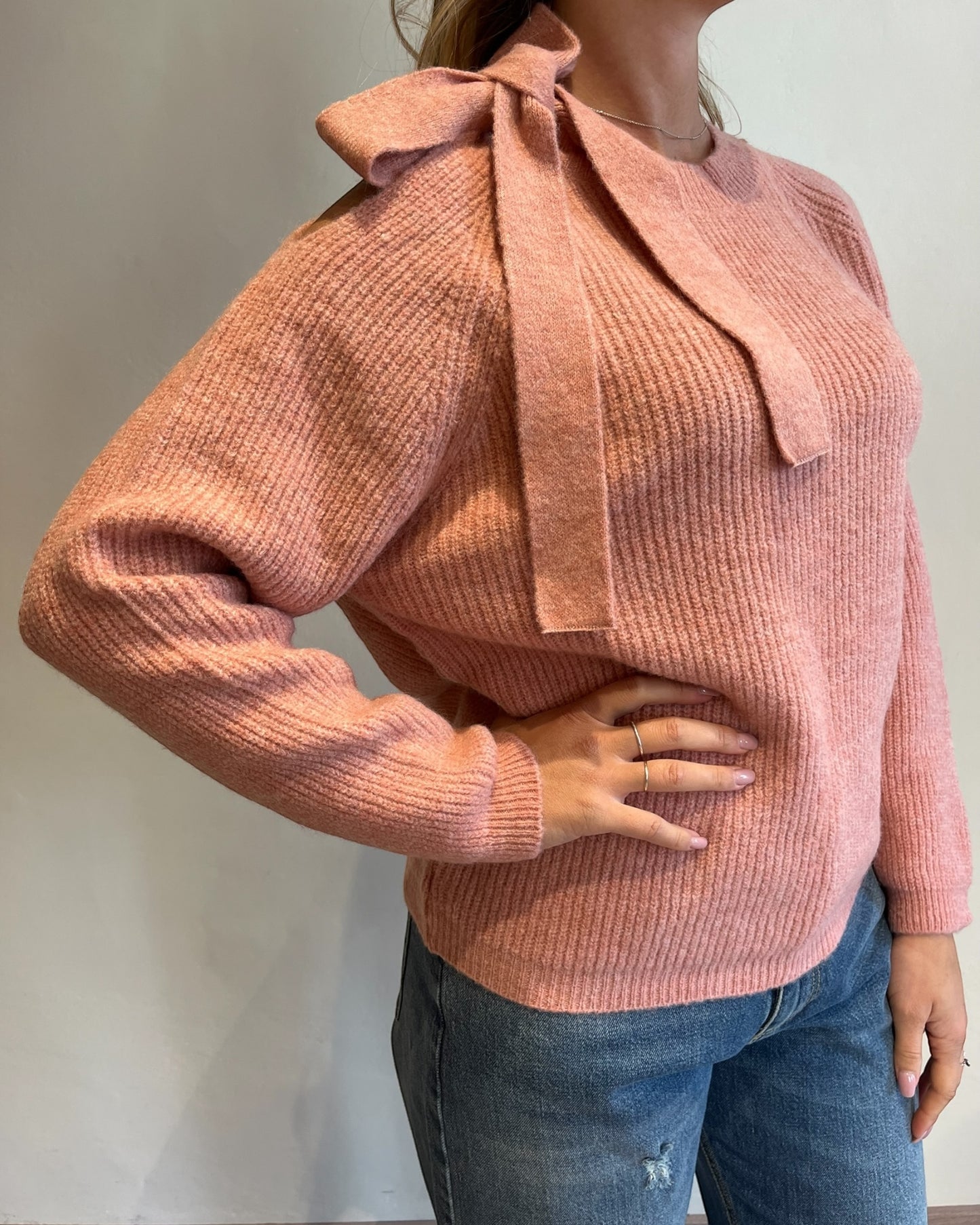 Maglia fiocco su collo art. 77254F VICOLO