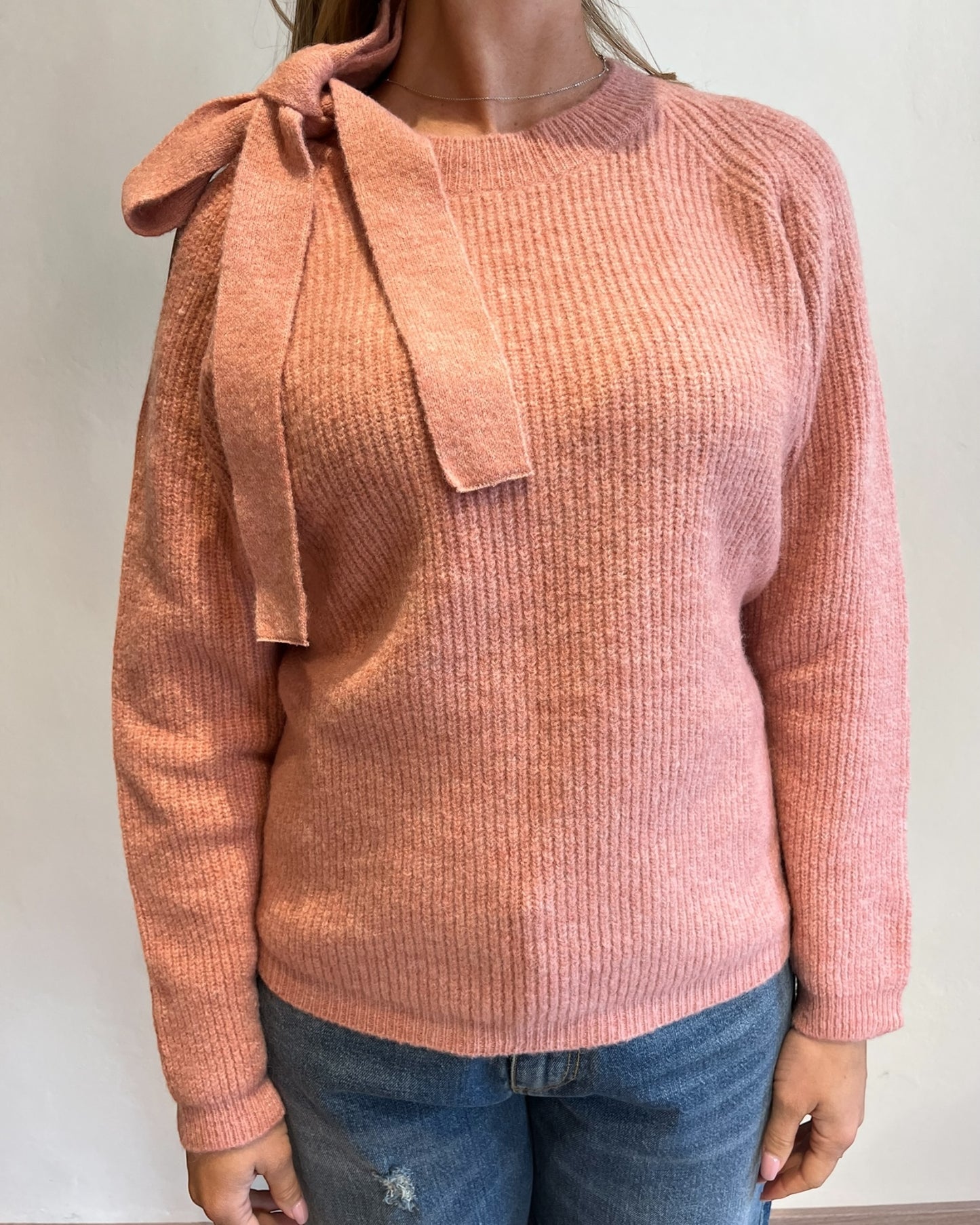 Maglia fiocco su collo art. 77254F VICOLO